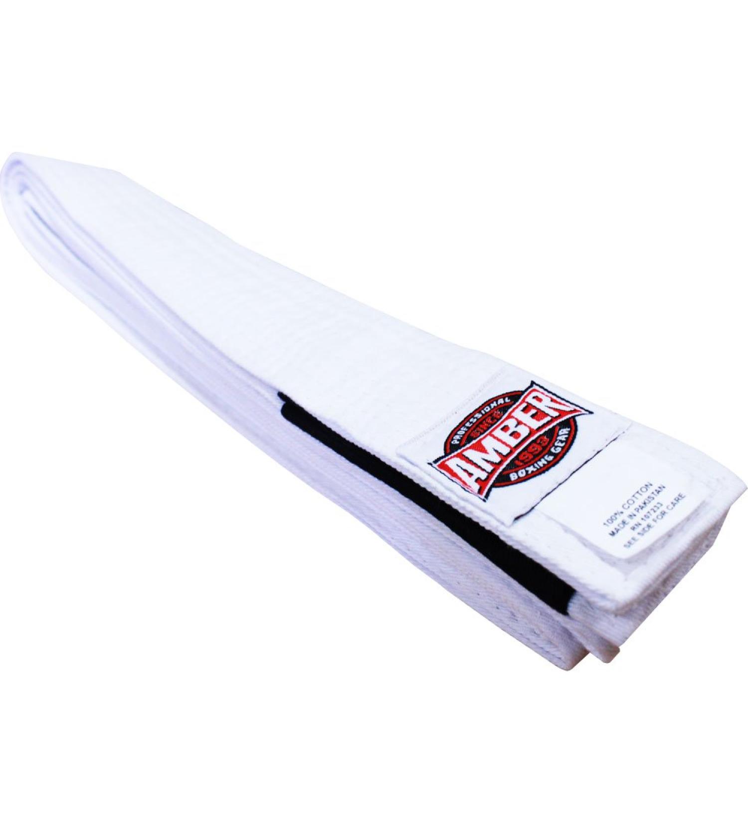 Amber Fight Gear Karate/Judo/BJJ/Tae Kwon Do Belt Size 00 White