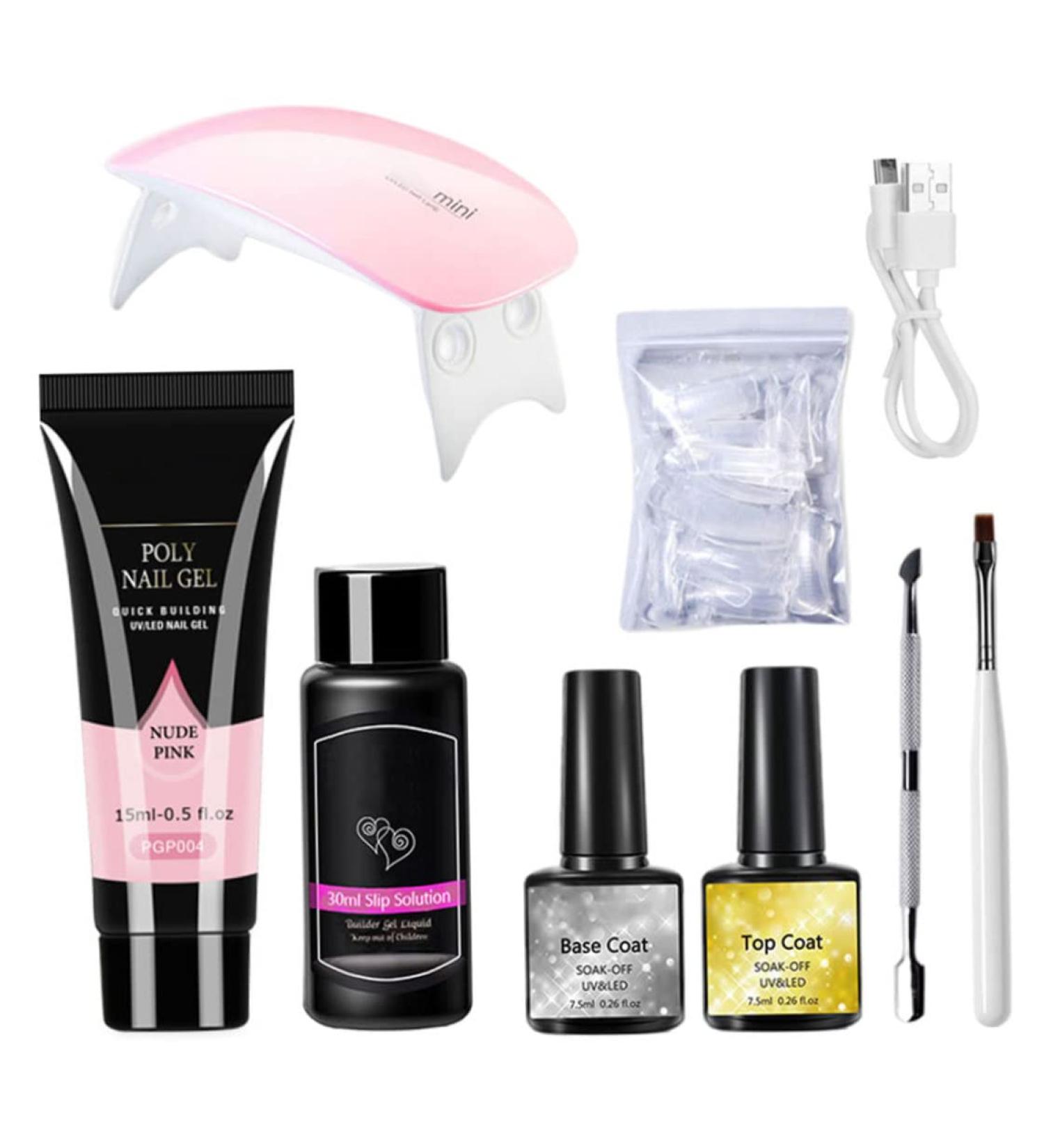 Polygel Nail Kit - Complete 8-Piece Starter Set for Nail Extensions & Art | DIY at Home - PGP004 - Buy Online on SooperMarket.com