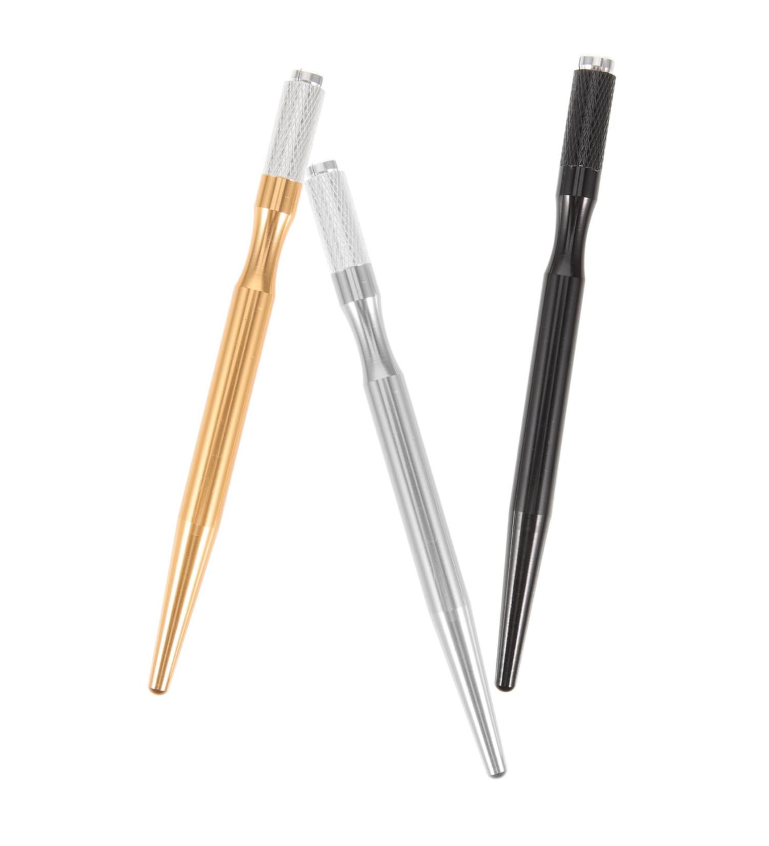 BELLIFFY 3pcs Eyebrow Pencil Tattooing Needle Holder Eyebrow Accessory Microblading Brow Pen Aluminum - Buy Online on SooperMarket.com