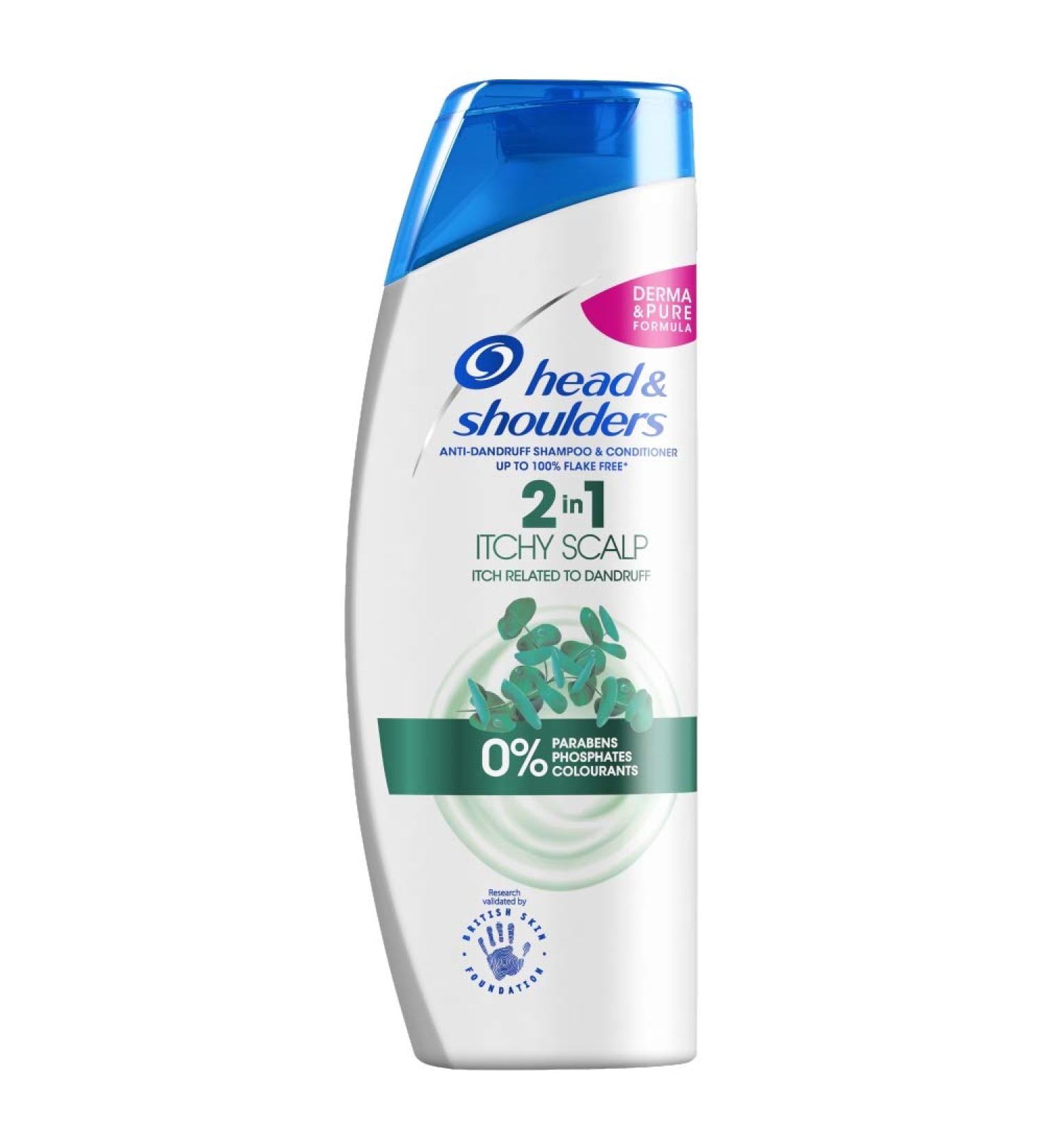 Head & Shoulders 2-In-1 Itchy Scalp Shampoo 450ml Eucalyptus 450 ml (Pack of 1)