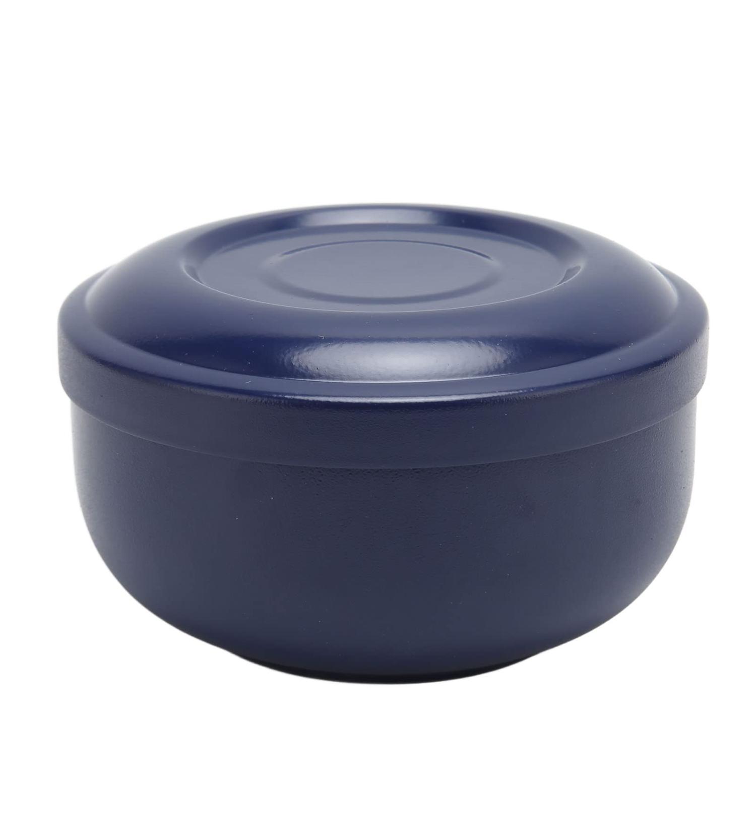 Men's Dark Blue Wide-Necked Plastic Soap Bowl - Perfect for Shaving Soap and Foam - Buy Online on SooperMarket.com
