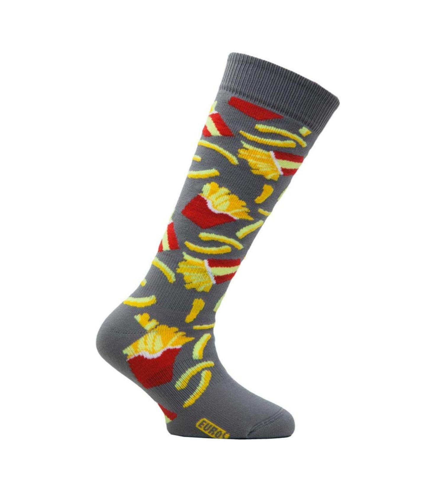 Eurosock Graphics Ski Socks Large French Friends