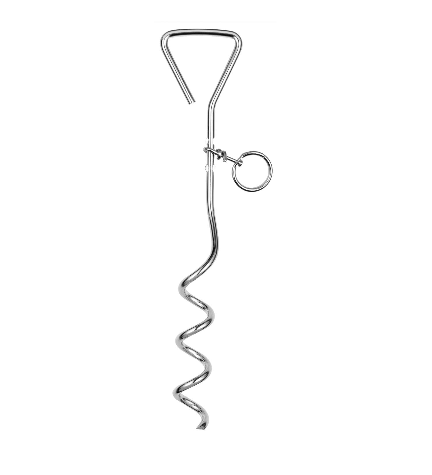 Bunty 16" Dog Tie Out Stake - Spiral Ground Anchor for Dog Lead Hook Leash & Dog Tie Out Cable - Premium Heavy Duty Dog Ground Spike for Outdoor Garden - Dog Camping Essentials & Accessories - Buy Online on SooperMarket.com