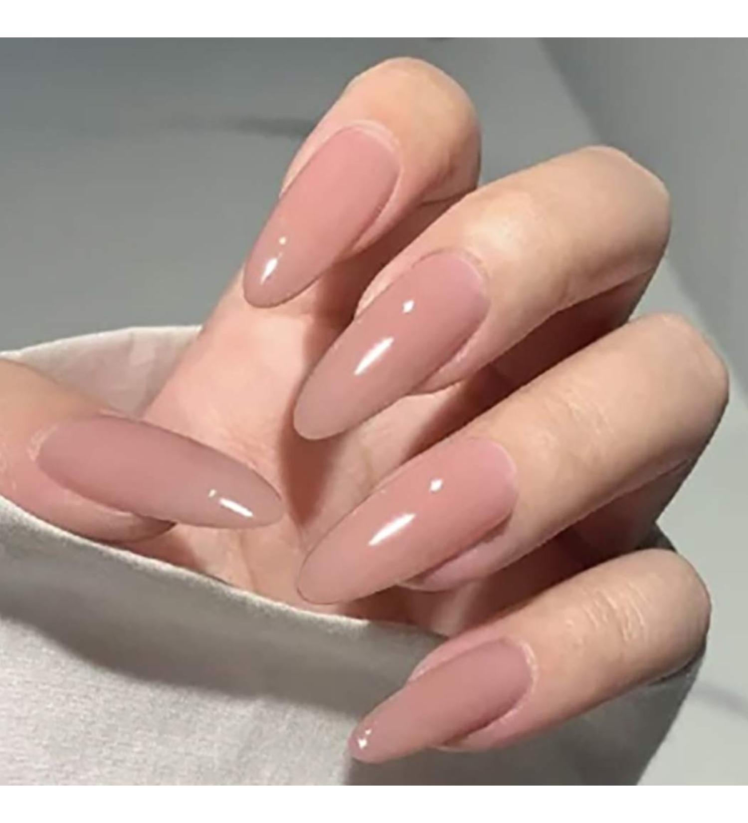 Brishow Dark Pink Artificial Nails - 24 Pcs Long Acrylic False Nail Tips for Women & Girls | International Shipping - Buy Online on SooperMarket.com