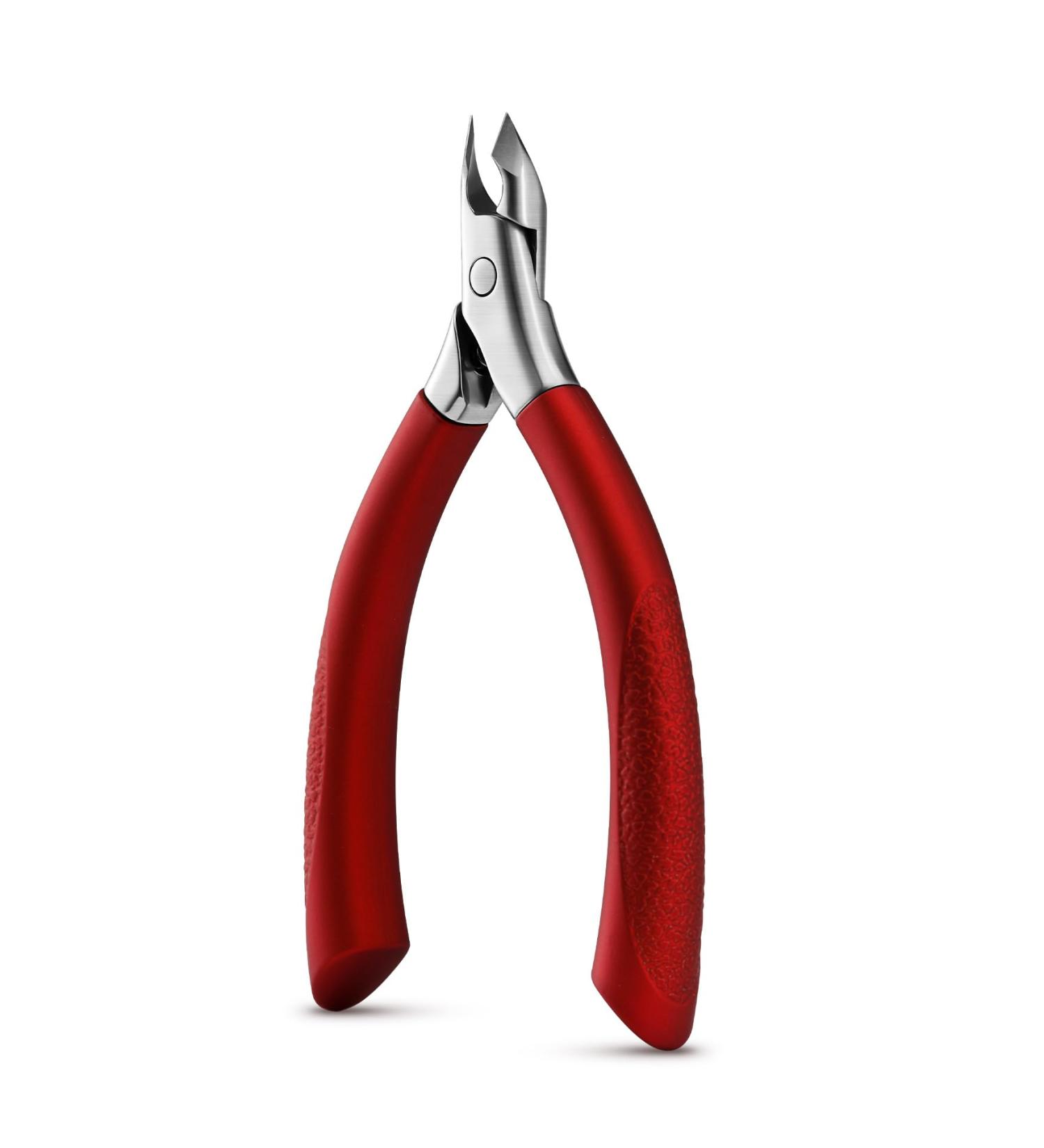 BEZOX Professional Cuticle Clipper - Half Jaw (5mm) Precision Cutters with Silicone Handle for Expert Manicures | Premium Red Nail Tool for Salon-Worthy Finish - Buy Online on SooperMarket.com