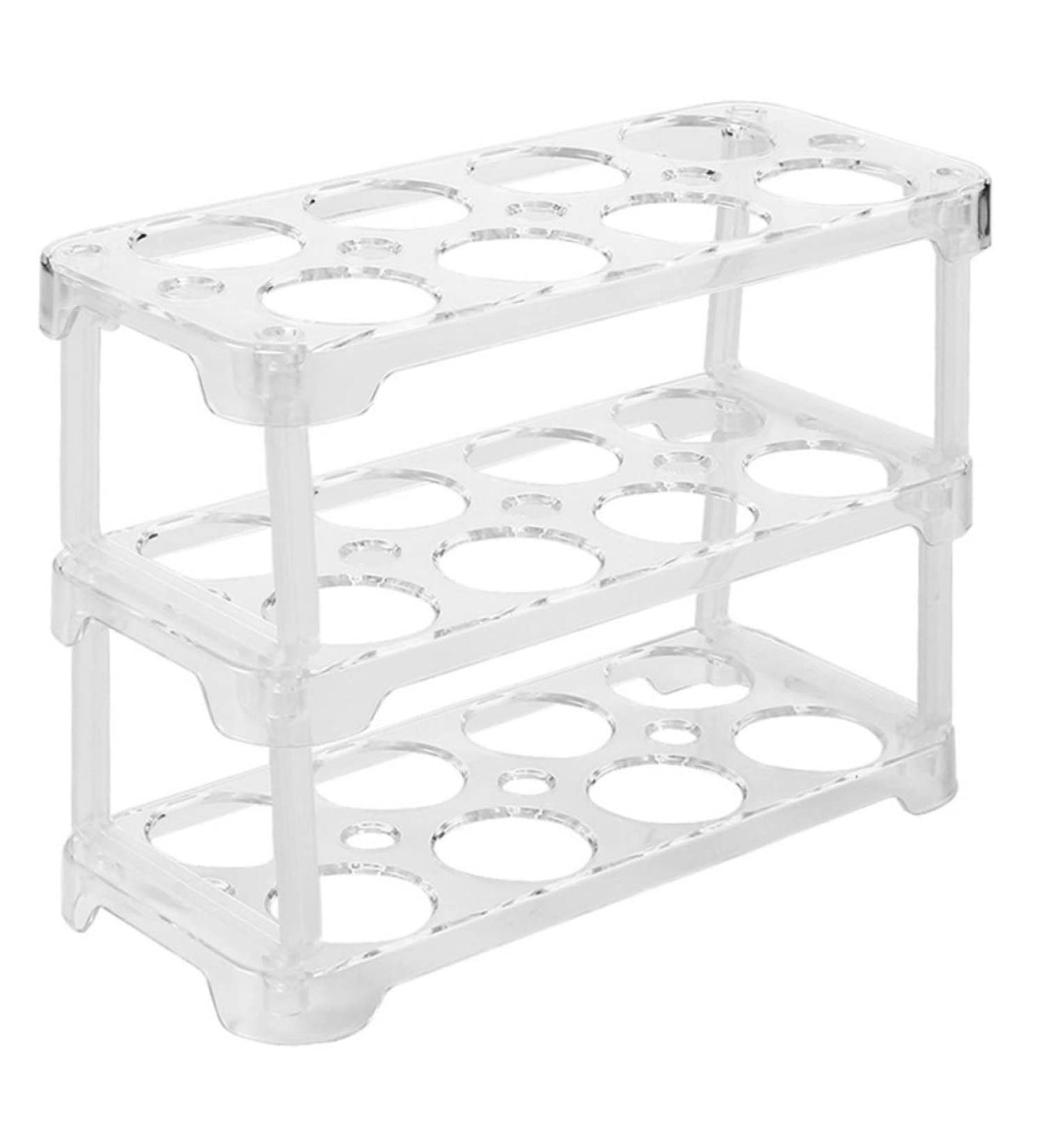 1pc Box Transparent Egg Lattice Eggs Stackable Egg Frame Egg Storage Holder Refrigerator re-usable - Buy Online on SooperMarket.com
