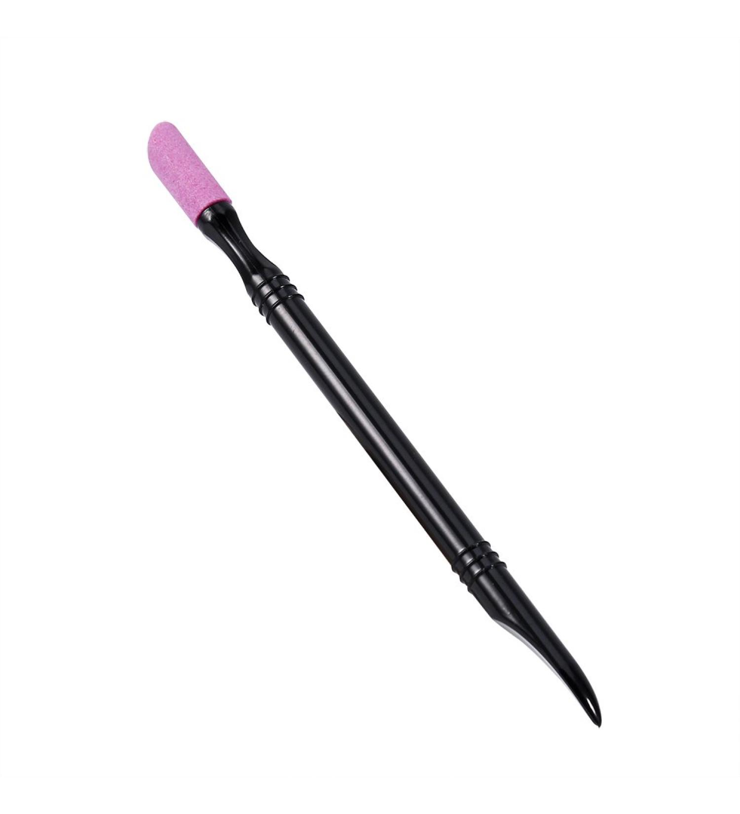 Manicure Pedicure Quartz Pusher Stick Pen Dual Purpose Nail Cuticle Remover Scrub Polish Manicure Pedicure Repair Tool for Daily Use Washable with Water - Buy Online on SooperMarket.com
