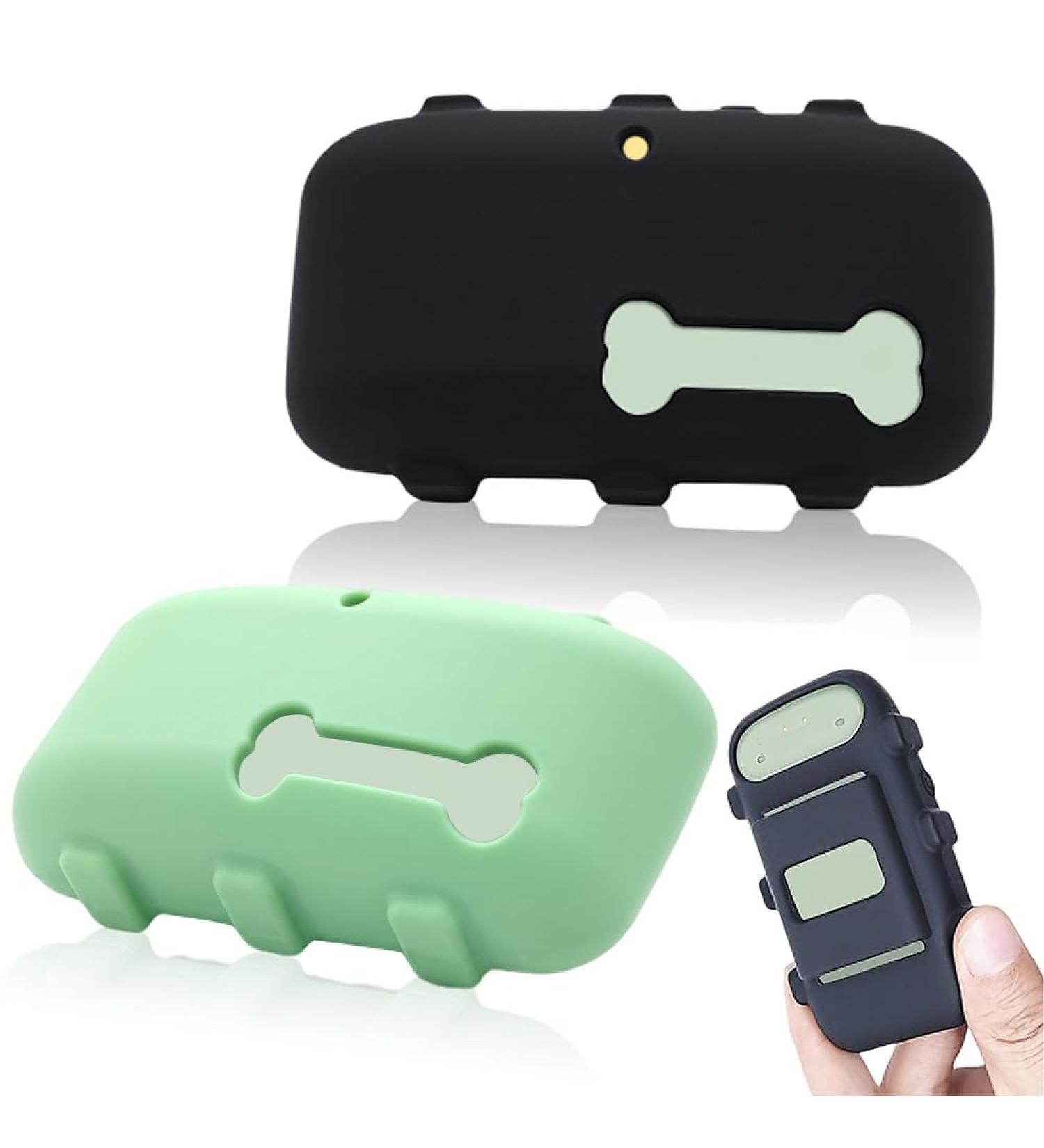Counlisha Silicone Holder for Tractive XL GPS Tracker | Durable Scratch-Resistant Dog Collar Cover | 2-Pack in Black & Green - Buy Online on SooperMarket.com