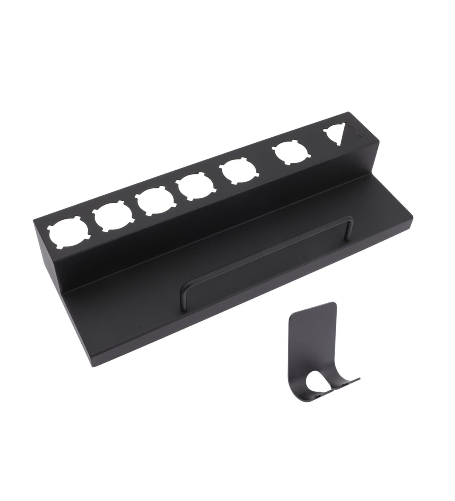HAPINARY Curling Iron Rack Curler Wall Rack Salon Curlers Holder Blow Dryer Stand Stainless Steel Black - Buy Online on SooperMarket.com