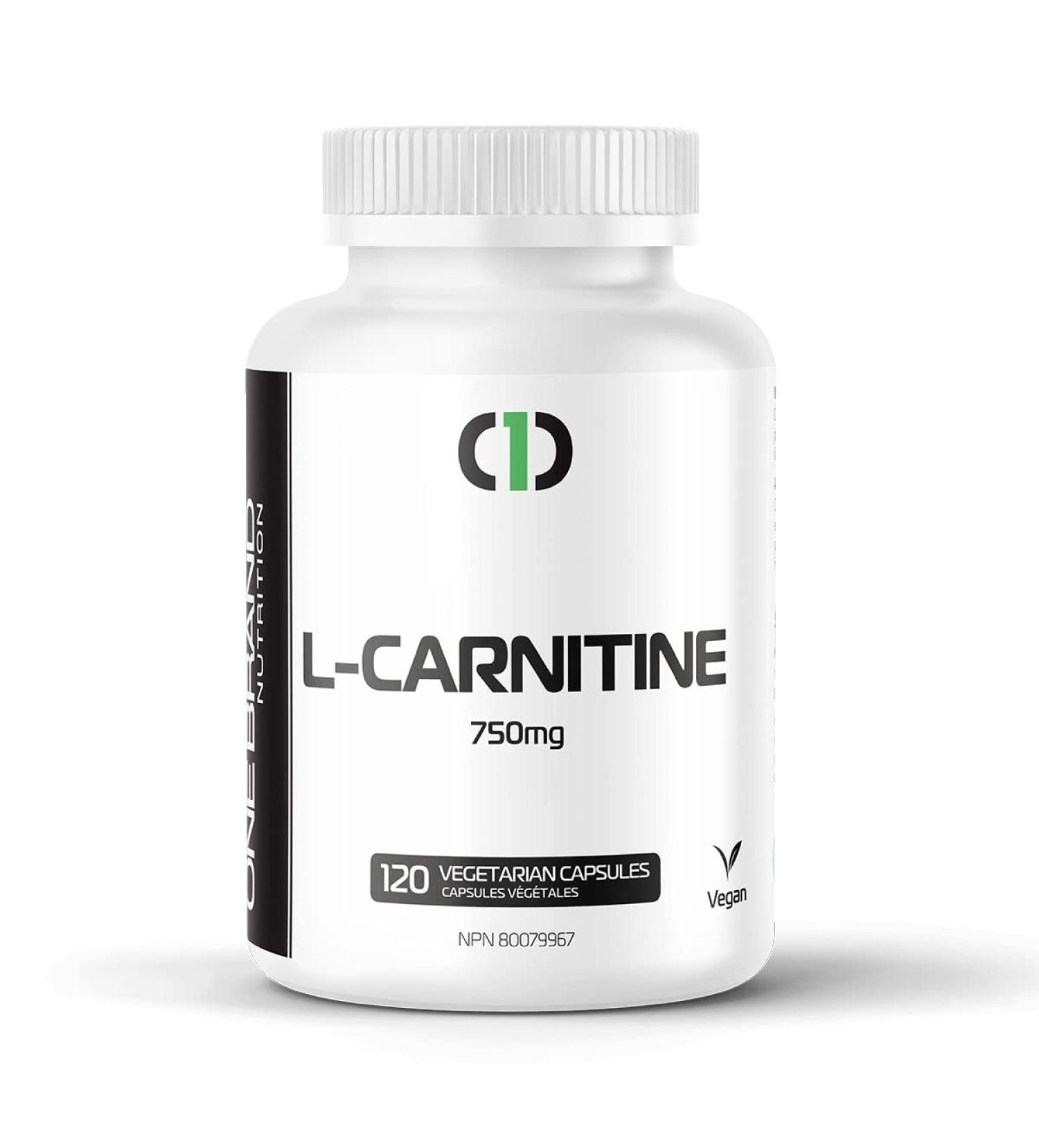 One Brand Nutrition L-Carnitine 750 mg (120 Caps) | Vegan - Buy Online on SooperMarket.com