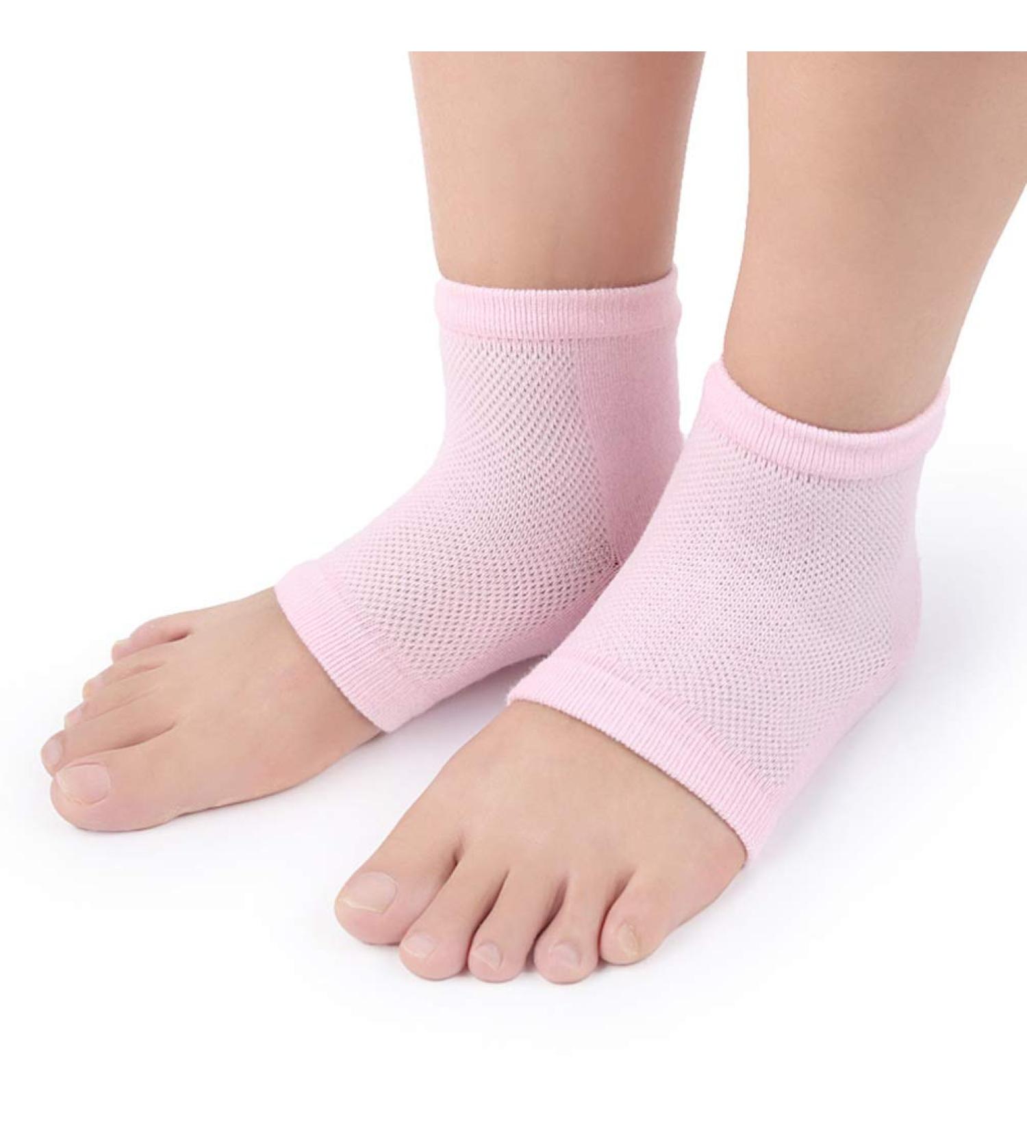  Gel Heel Socks with Essential Oils - Moisturizing Cushion for Men & Women - 3ST Heel Support & Cracked Heel Relief  - Buy Online on SooperMarket.com