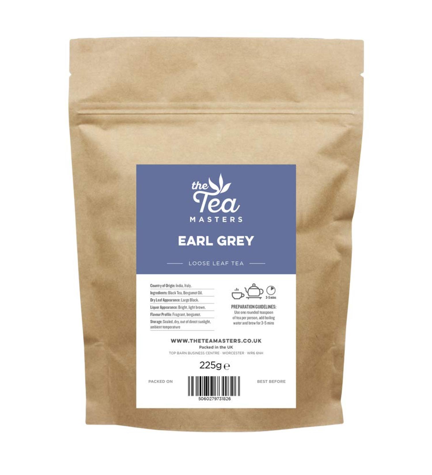 The Tea Masters Loose Leaf Tea - Earl Grey (1 x 225g) - Buy Online on SooperMarket.com