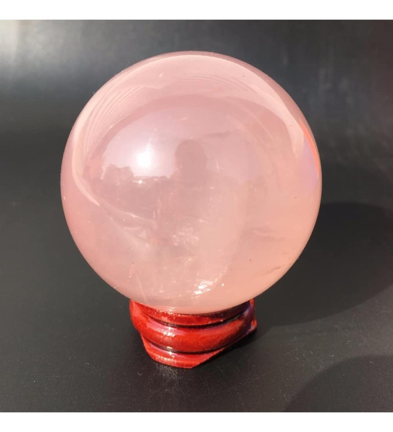 Specimen Healed 1 Piece Natural Rose Stone Quartz Crystal Ball 50 mm As a Gift FZUGEDRLI - Buy Online on SooperMarket.com