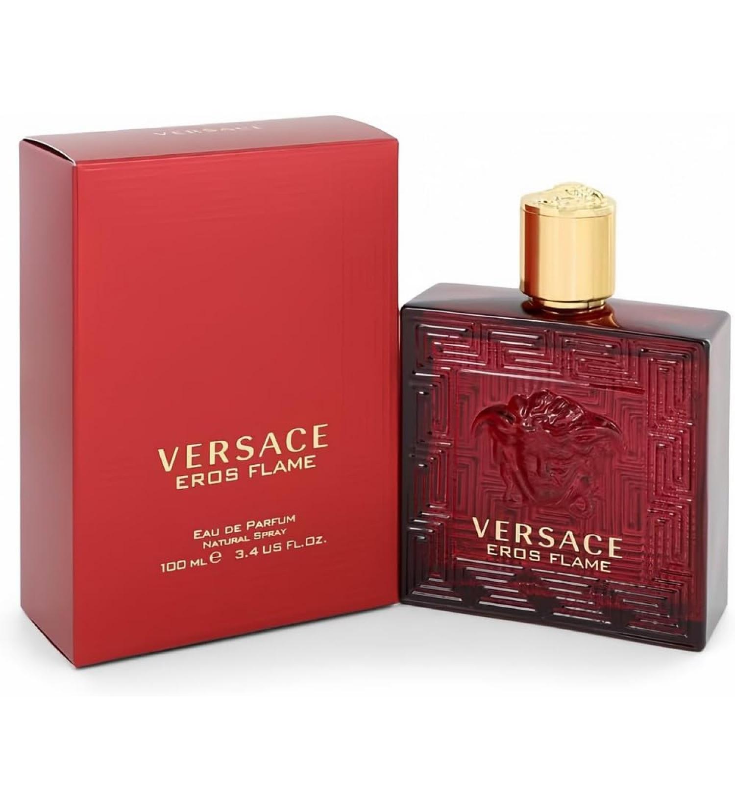 Versace Eros Flame Eau De Parfum Spray for Men 3.4 Ounce woody spicy 3.4 Fl Oz (Pack of 1)