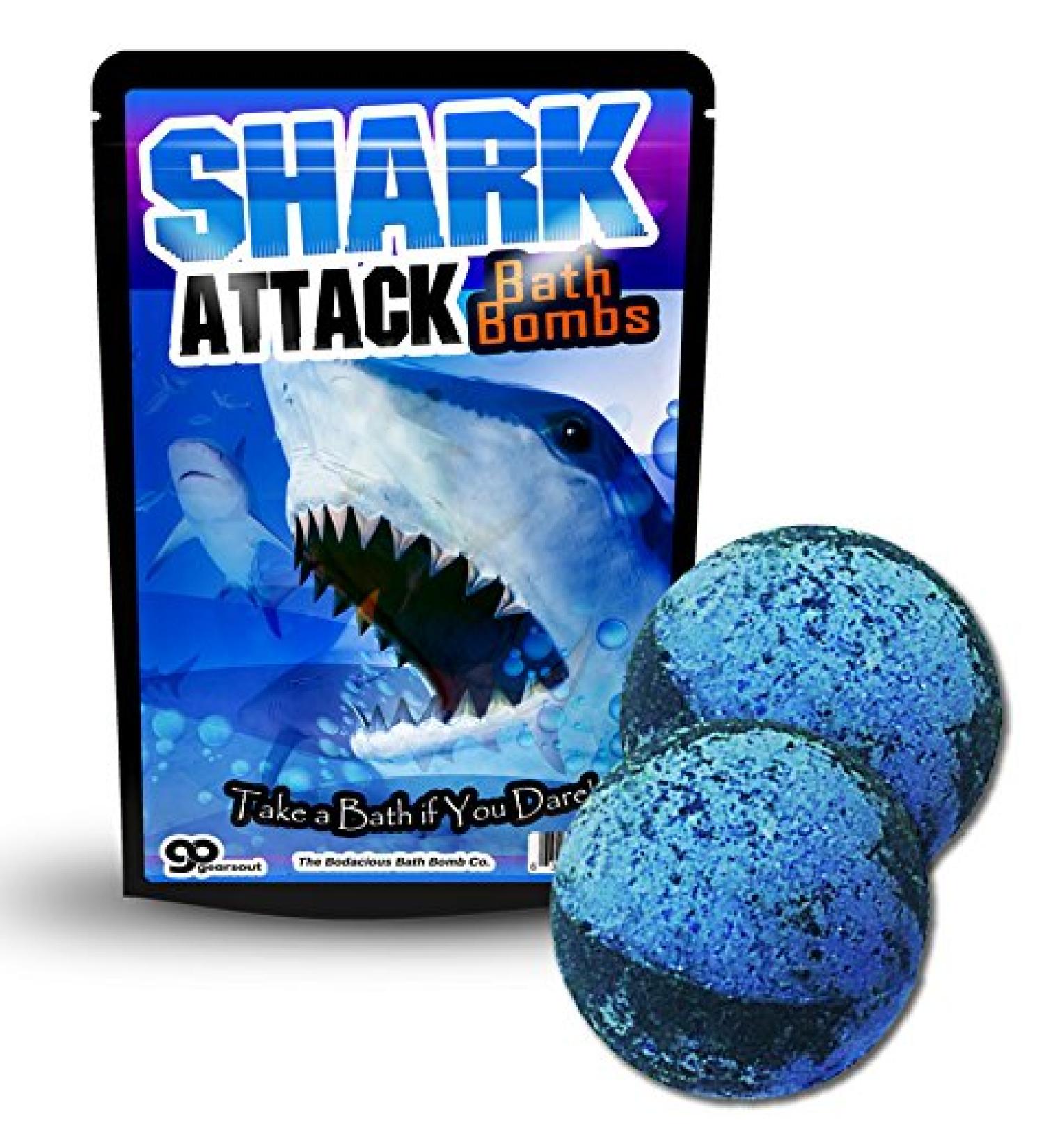 Shark Attack Bath Bombs - XL Black and Blue Bath Fizzers for Kids - Fun, Cool Bath Experience for Boys - Buy Online on SooperMarket.com