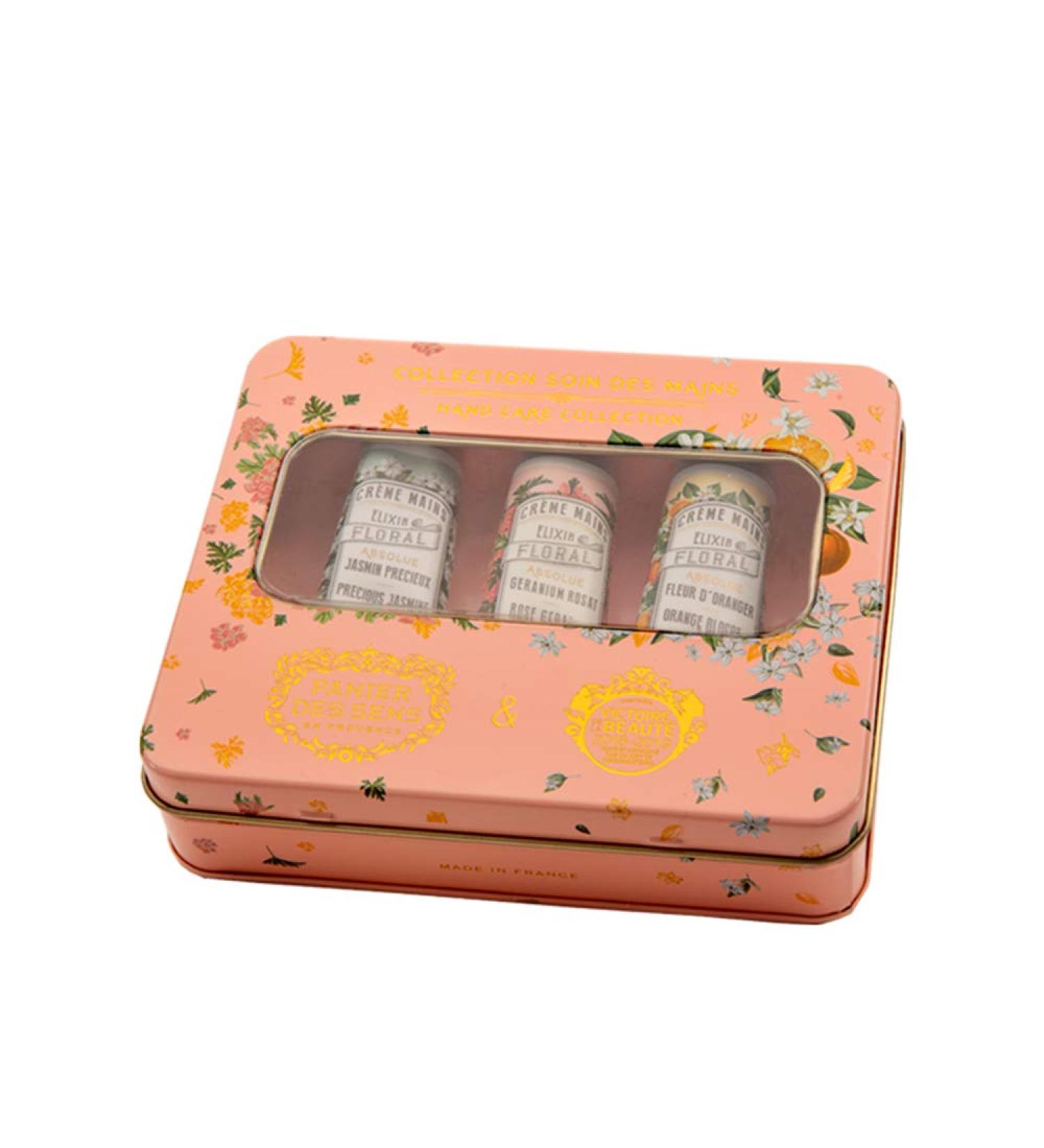 Panier des Sens Hand Cream Gift Set for Women - Orange Blossom, Jasmine & Geranium - 3 x 1Floz - Made in France - Buy Online on SooperMarket.com