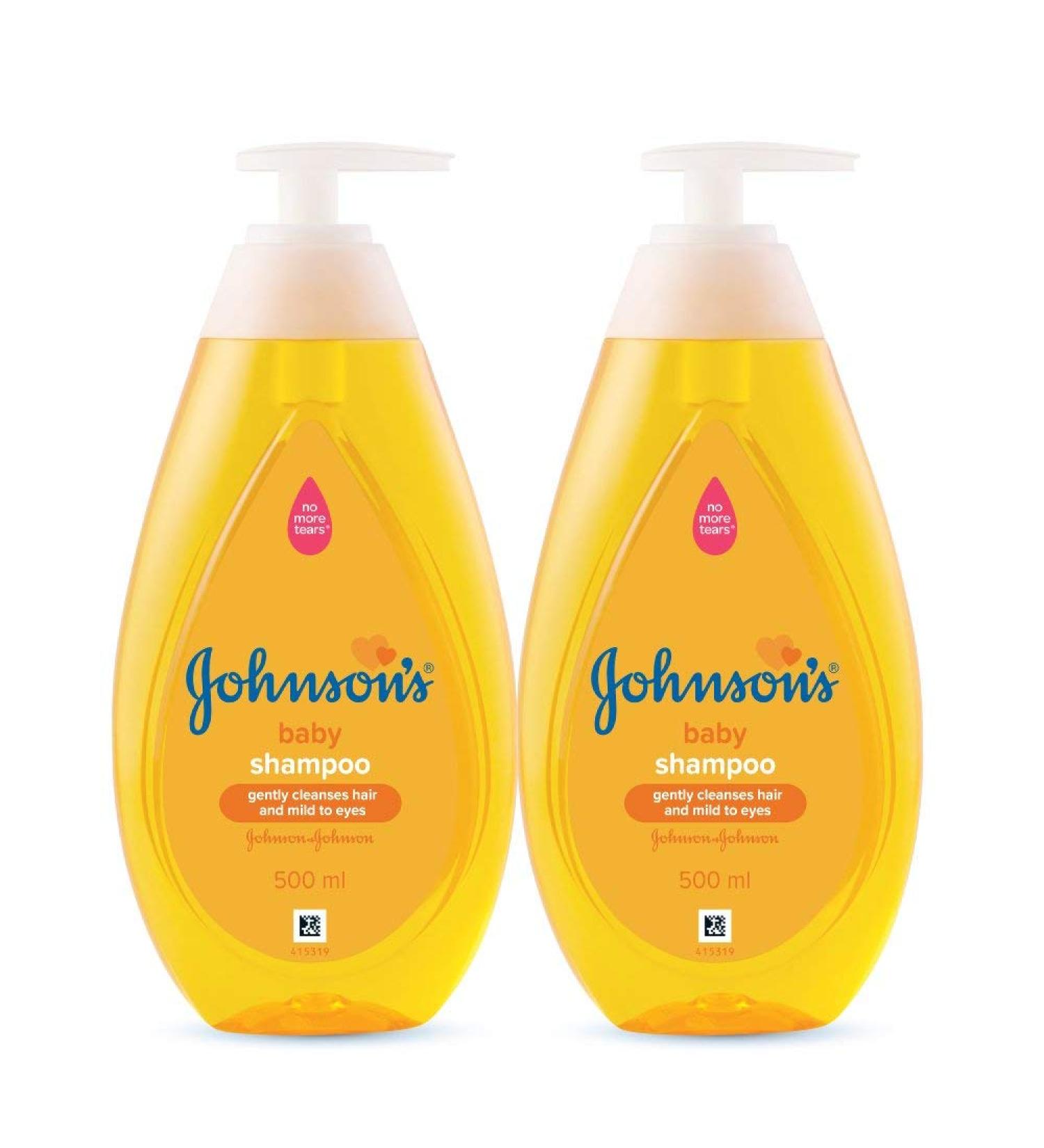 Johnsons Baby Shampoo 2 x 500 ml - Gentle No More Tears Formula | International Shipping Available - Buy Online on SooperMarket.com