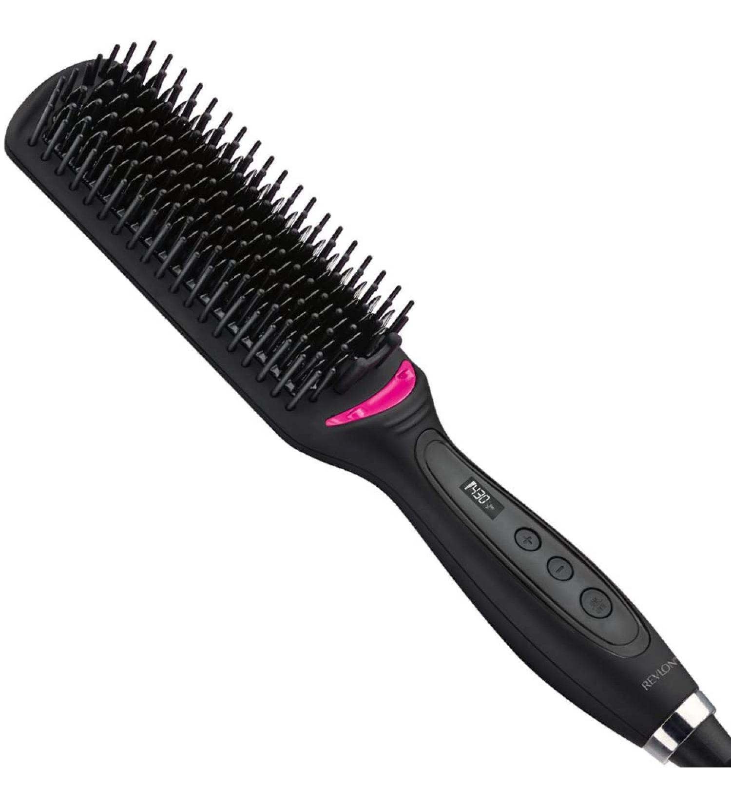 REVLON 4-1/2 Inch Hair Straightening Heated Styling Brush - Fast & Easy Styling - Buy Online on SooperMarket.com