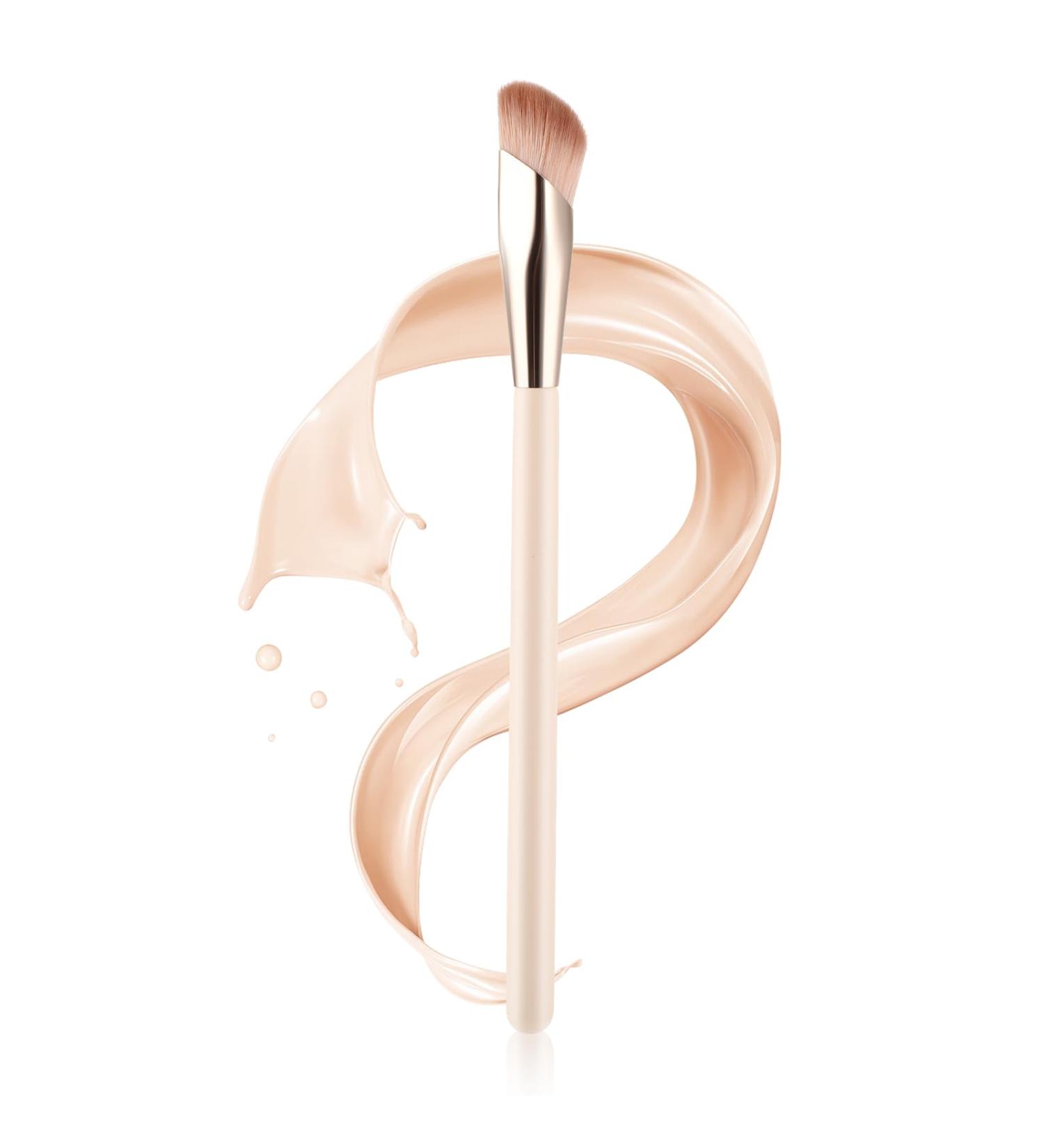 Gjinxi Angled Flat Concealer Brush Under Eye Concealer Brush Mini-sloped Concealer Brush Dense Synthetic Contour Brush Foundation Brush Face Brush Concealer Brushs Make Up Brushes - Buy Online on SooperMarket.com