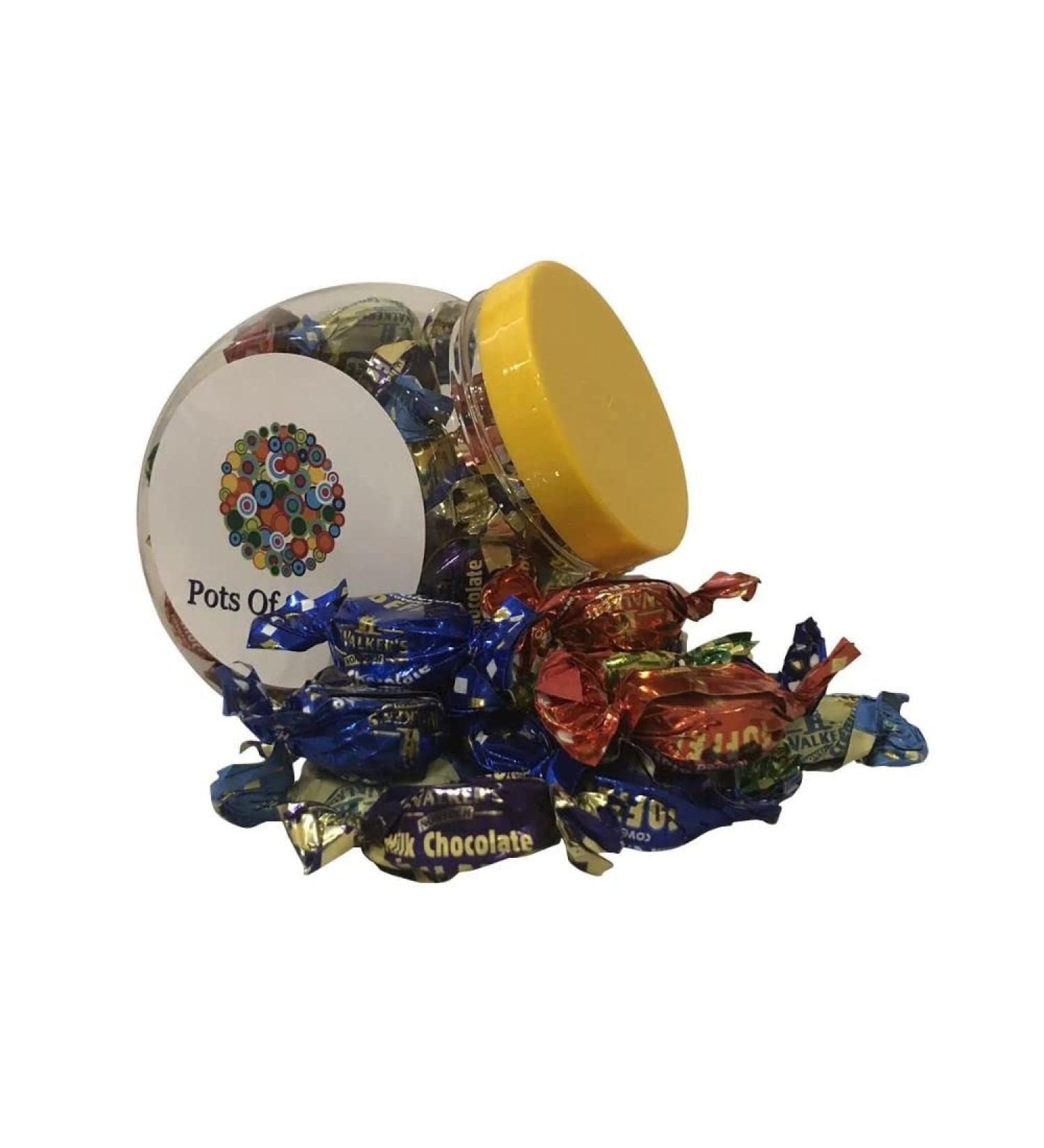 Personalized Customise with Your Own Message or Image 250g Jar of Walkers Individually Wrapped Assorted Toffees