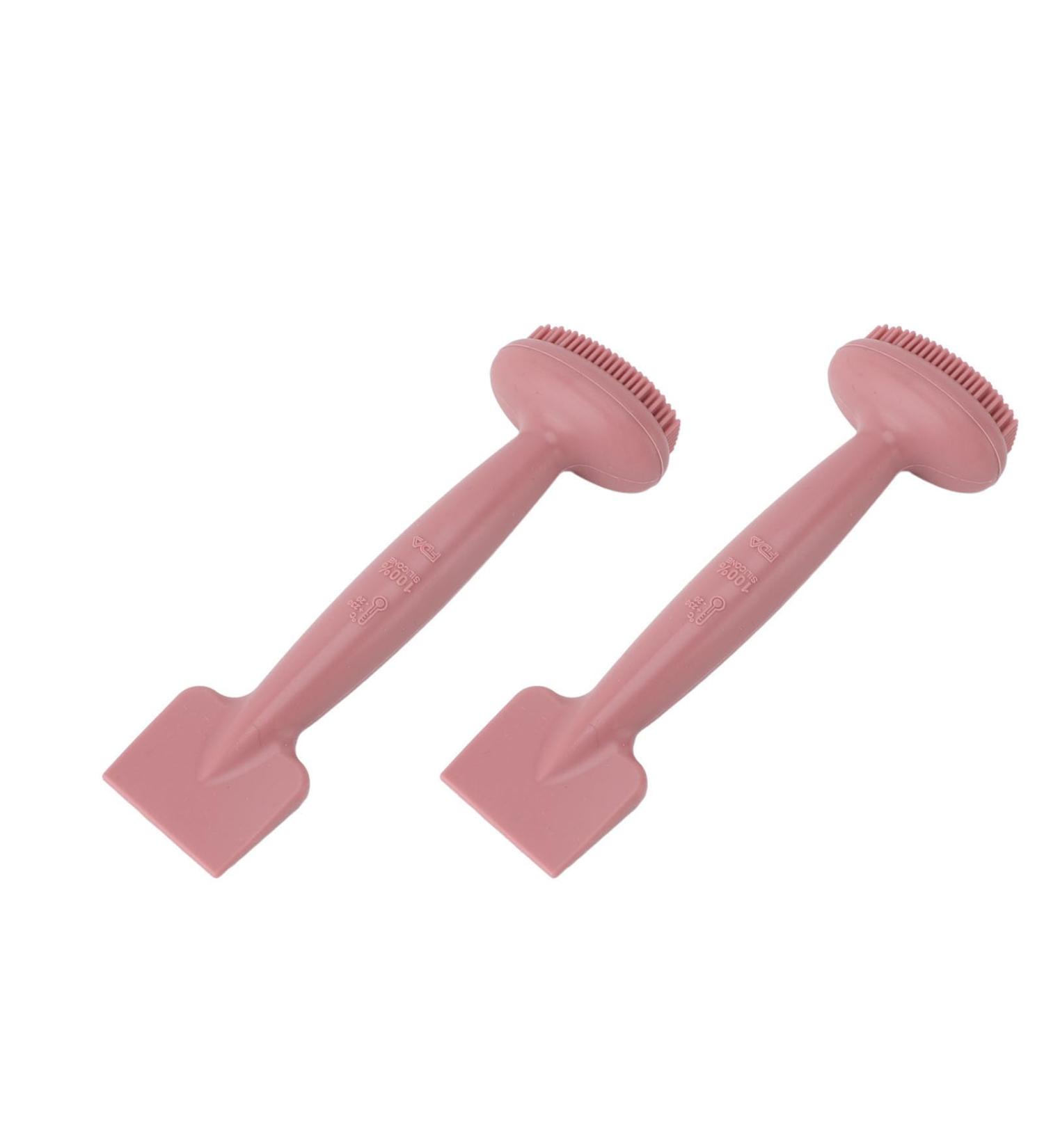 2Pcs Face Mask Brush 2Pcs Face Mask Brush Silicone Facial Cleansing Brush Scraper Tool Cleaning for Beauty Salon Apply Mud Mask (Pink) - Buy Online on SooperMarket.com