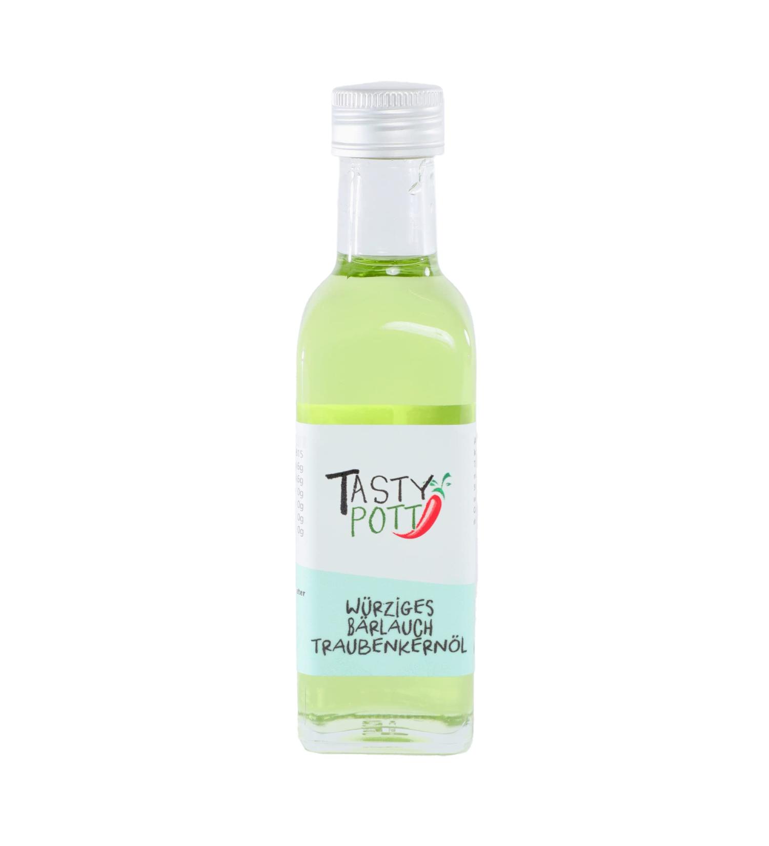 Tasty Pott W rz le - Buy Garlic Chilli Oil Chipotle Rosemary & Wild Garlic Variants | Spicy Wild Garlic Grape Seed Oil 100ml - International Shipping - Buy Online on SooperMarket.com