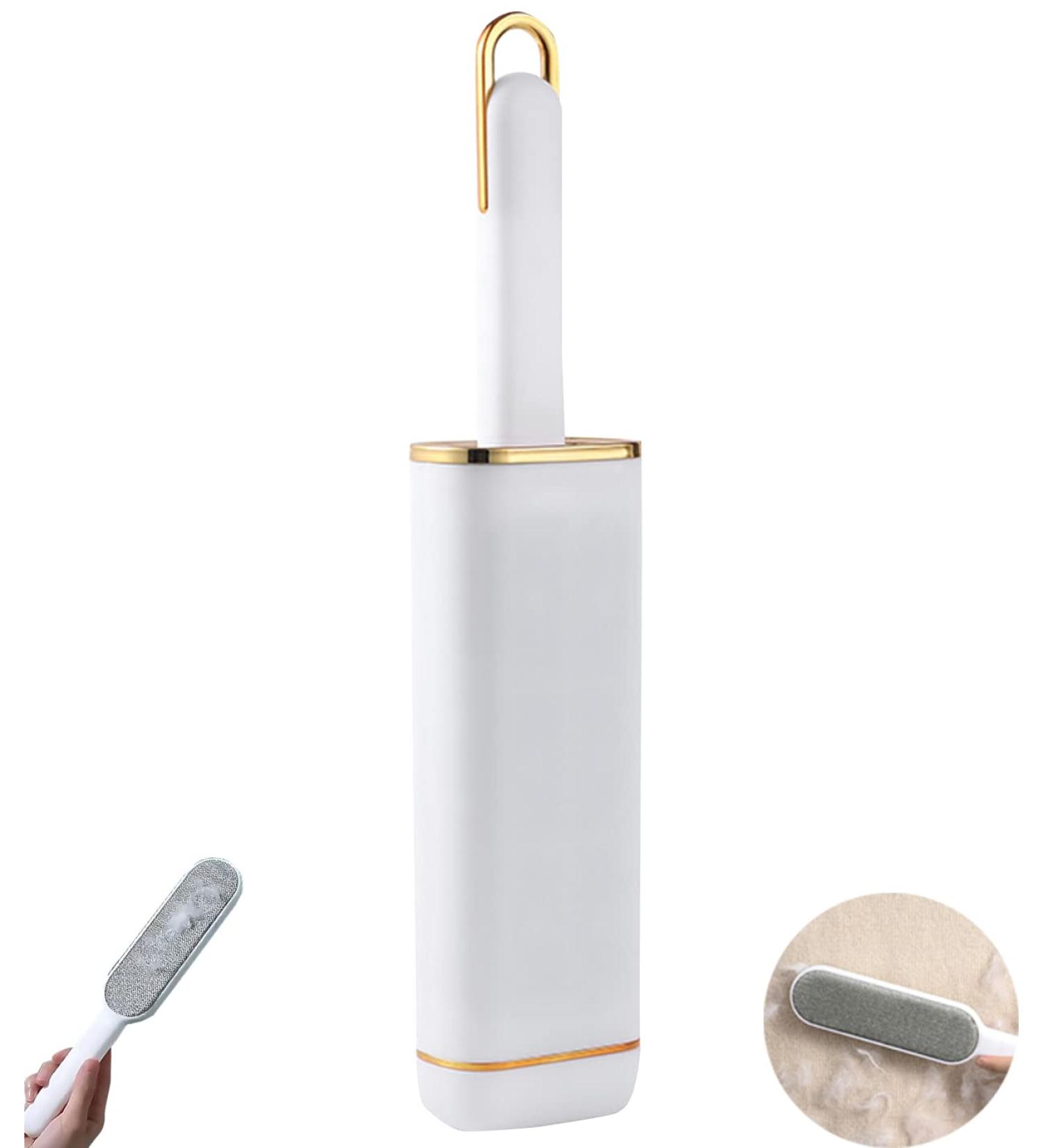 Cat Hair Remover & Pet Lint Brushes - Self-Cleaning Double-Sided Loose Hair Catcher for Dogs & Cats | Effective Hair Cleaner for Clothes Sofa & Carpet (White - Buy Online on SooperMarket.com
