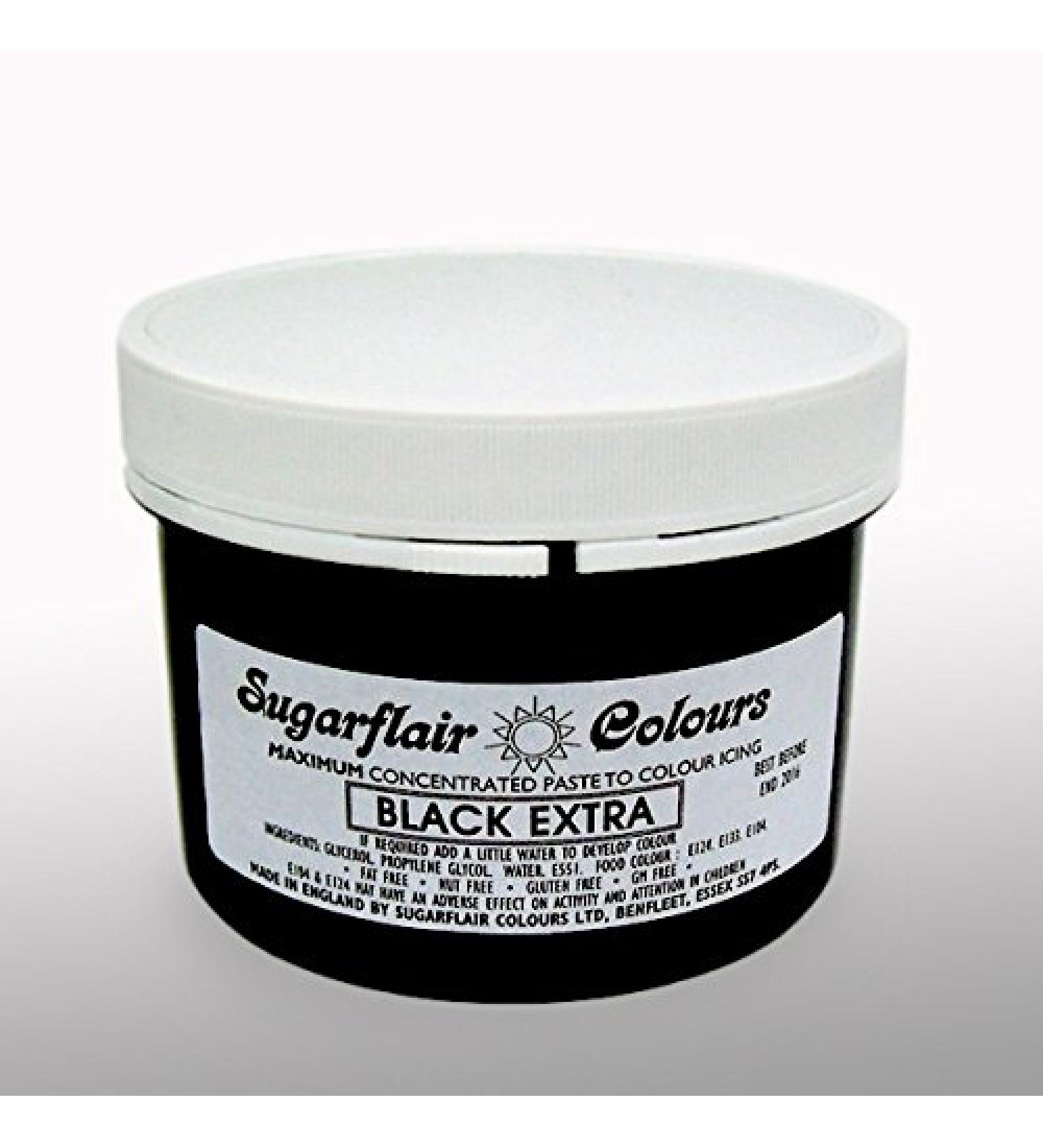 Sugarflair EXTRA LARGE POT Paste Colours - Spectral Black Extra - 400g