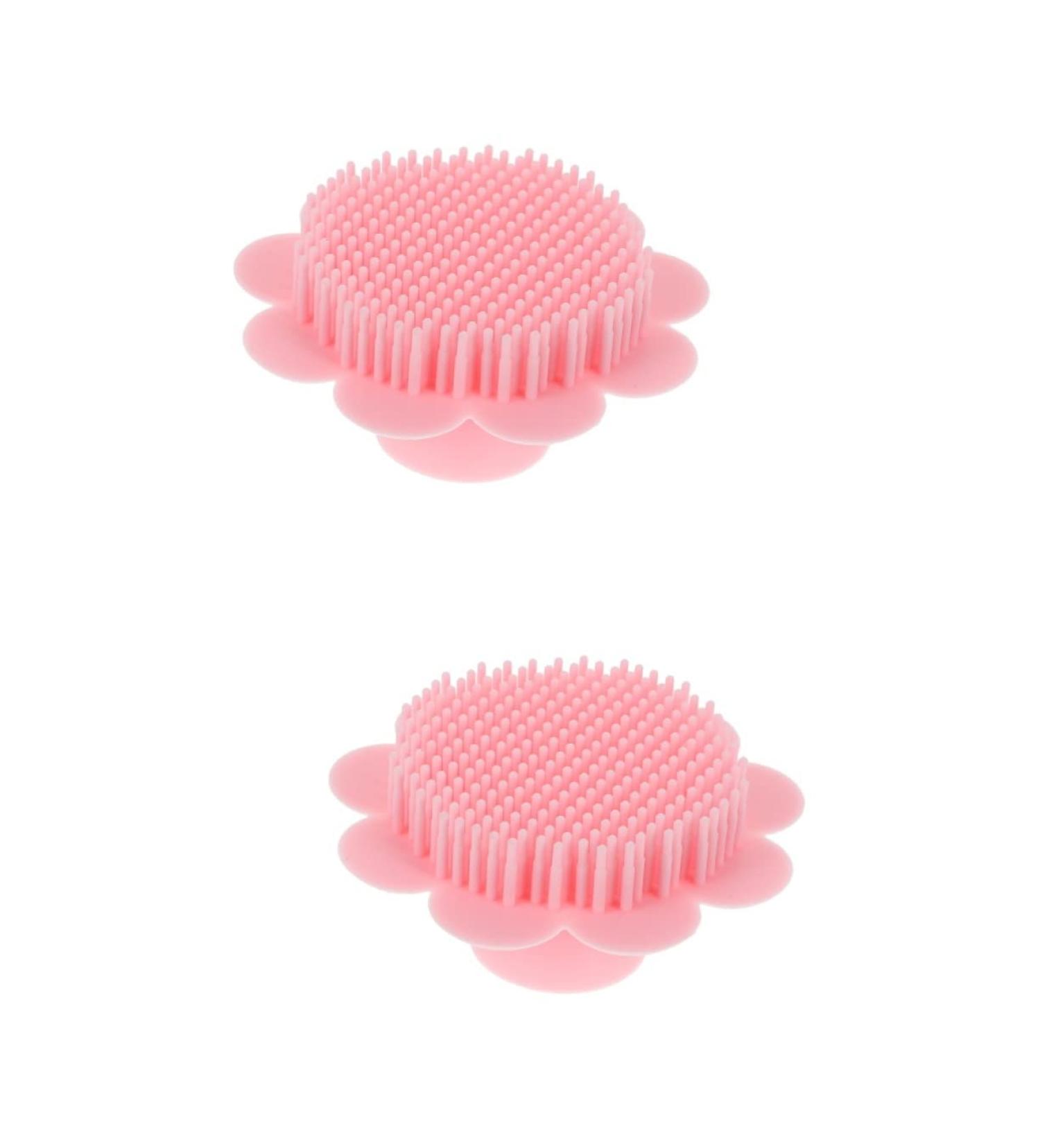 Healeved Silicone Shampoo Brush Set - Pink Scalp Scrubber & Massage Tool for Infants and Babies - 2 Pack - Buy Online on SooperMarket.com