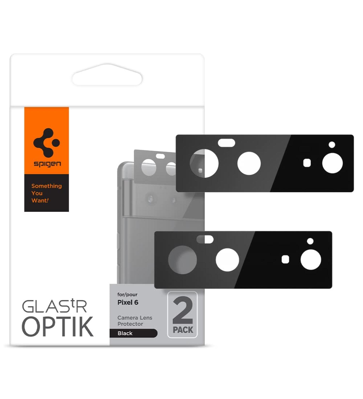 Spigen Pixel 6 Camera Lens Screen Protector - Black 2 Pack | Glas.tR Optik - Buy Online on SooperMarket.com
