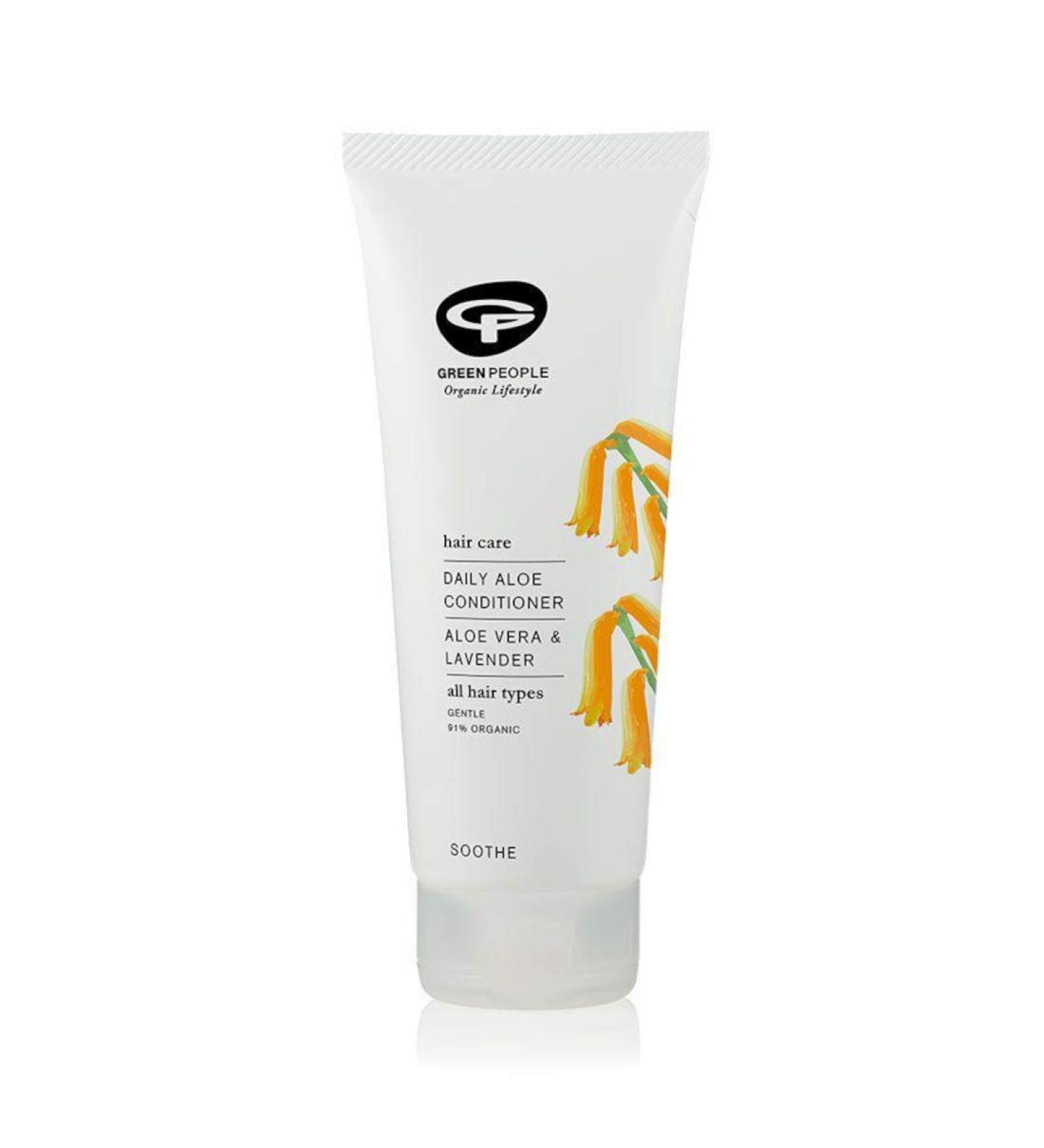Green People Aloe Conditioner 200ml | Vegan SLS-Free Silicone-Free | Gentle Aloe Vera Formula for All Hair Types | Nature & Bio Certified - Buy Online on SooperMarket.com