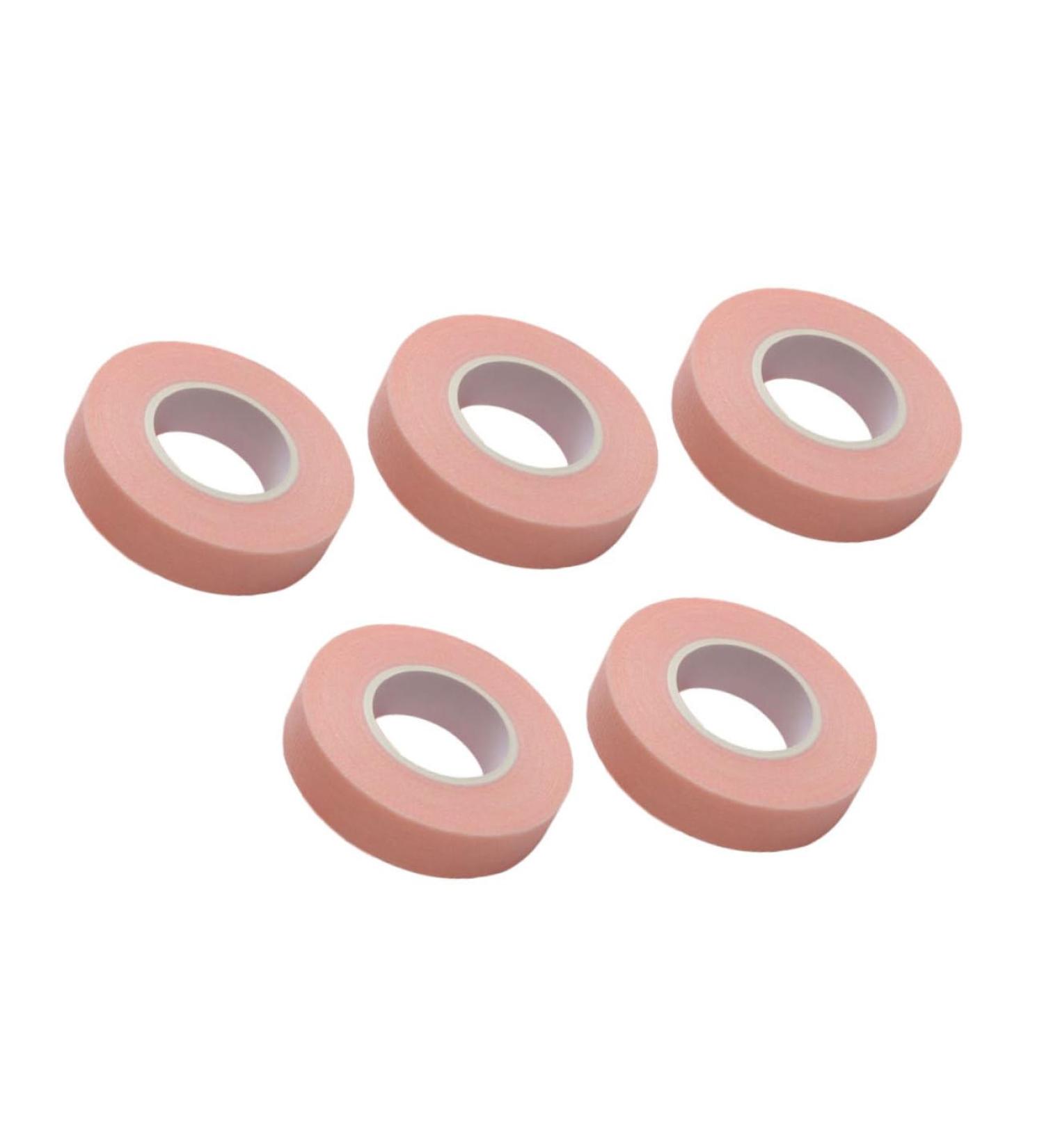 Healeved 5 Rolls Eyelash Tape - Pink Adhesive Fabric for Grafting & Beauty Salon Supplies | 900x1.1cm - Buy Online on SooperMarket.com