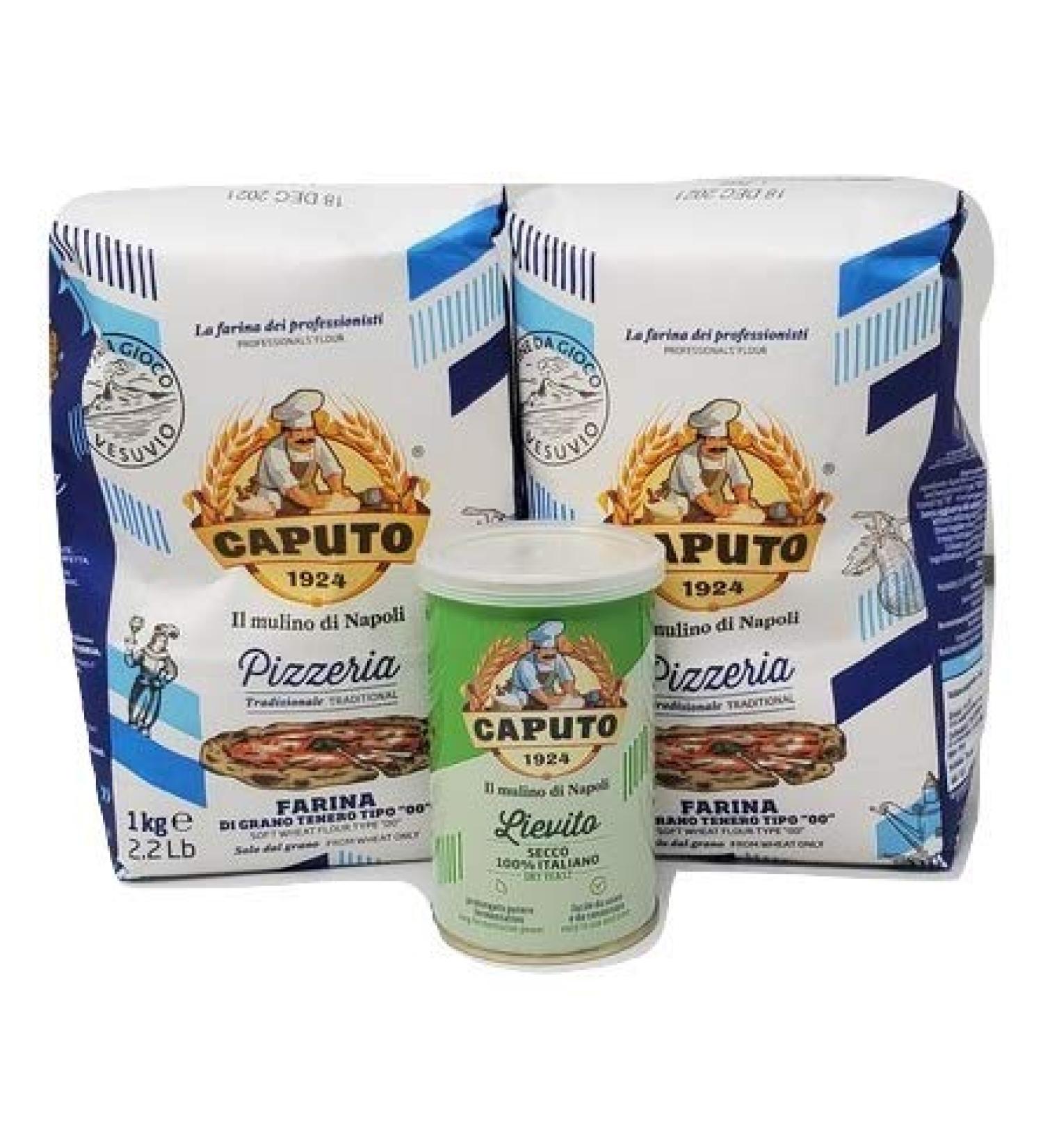 Antimo Caputo Pizza Crust Pack - 2kg High Tempature Flour & Italian Dry Yeast - Buy Online on SooperMarket.com