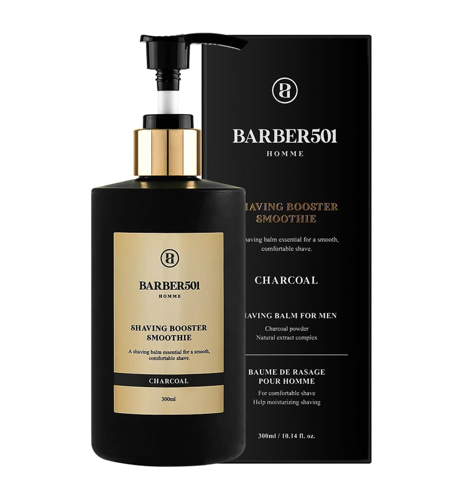 Sensitive Shave Gel for Men | BARBER501 Natural Shaving Cream - Hypoallergenic Razor Burn Relief Charcoal - 10 Fl Oz - Buy Online on SooperMarket.com