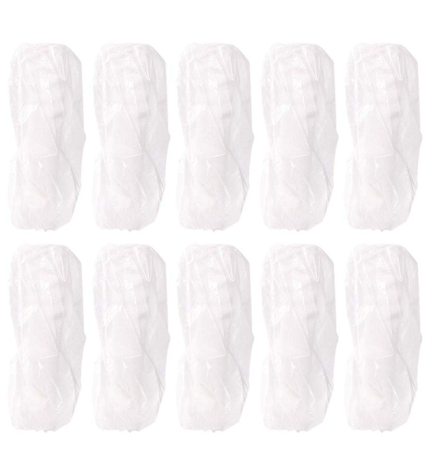 10pcs Disposable Arm Sleeves Covers Elastic End Wrist Clear Waterproof Protective Oversleeves for Protection Painting Cleaning - Buy Online on SooperMarket.com