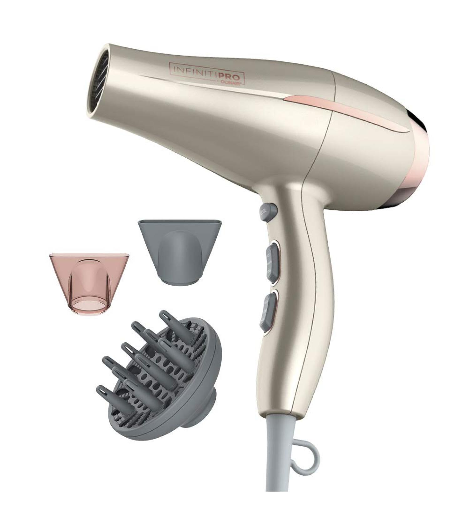 INFINITIPRO BY CONAIR Frizz Free Pro Hair Dryer - 2x Shine, 3x Frizz Control (Full Size) - Buy Online on SooperMarket.com
