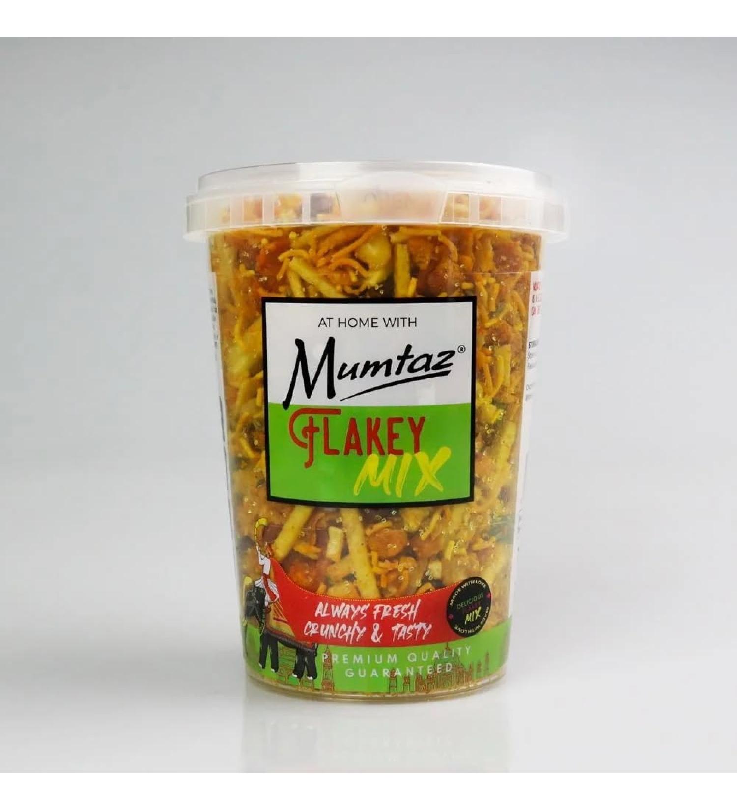 Mumtaz FLAKEY MIX 170g - Always fresh crunchy & tasty! Reusable Resealable & Stacking Friendly Container