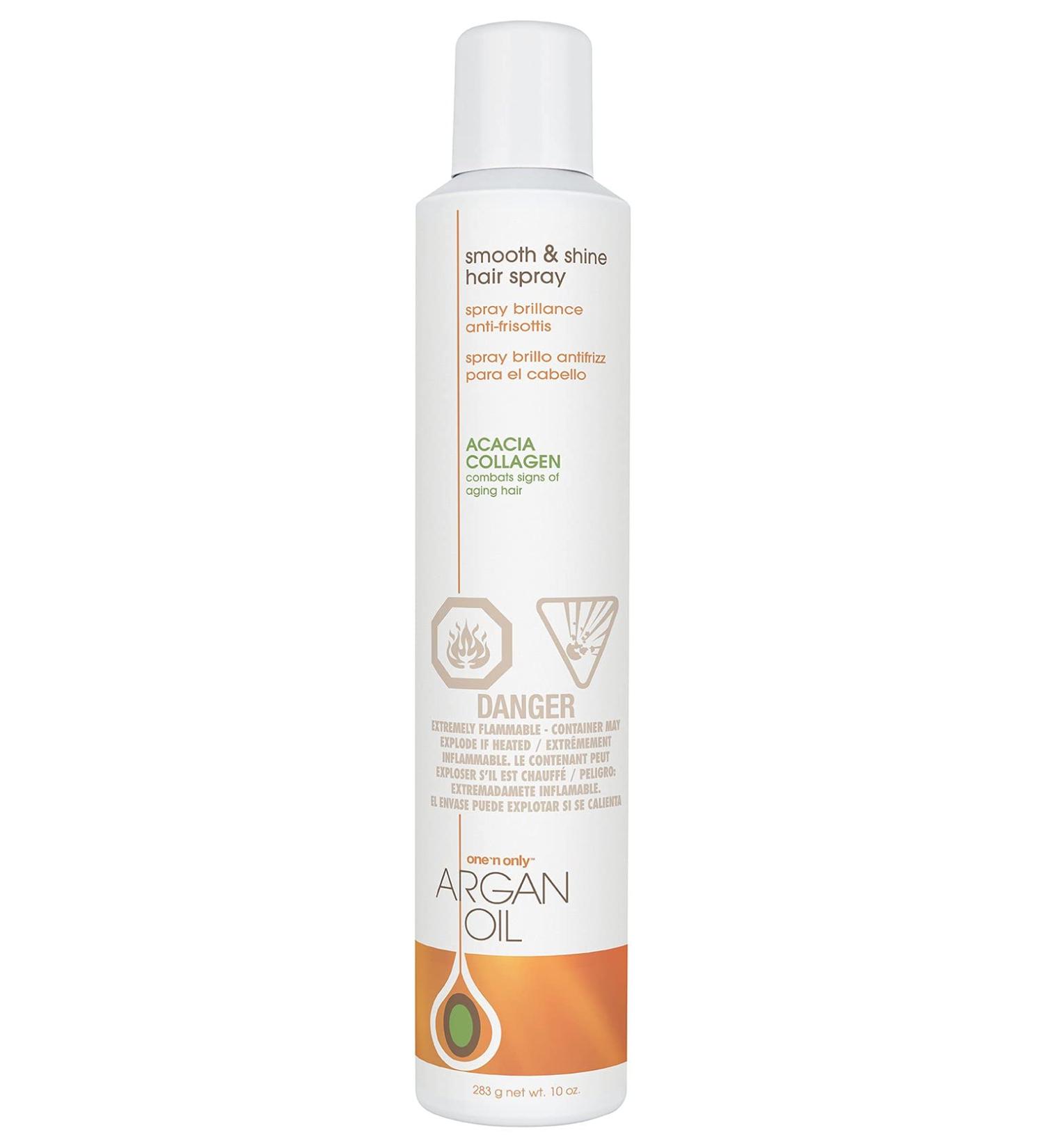 Smooth & Shine Hair Spray with Argan Oil | Humidity Resistant | Anti-Aging Formula | Strong Hold - 10oz - Buy Online on SooperMarket.com