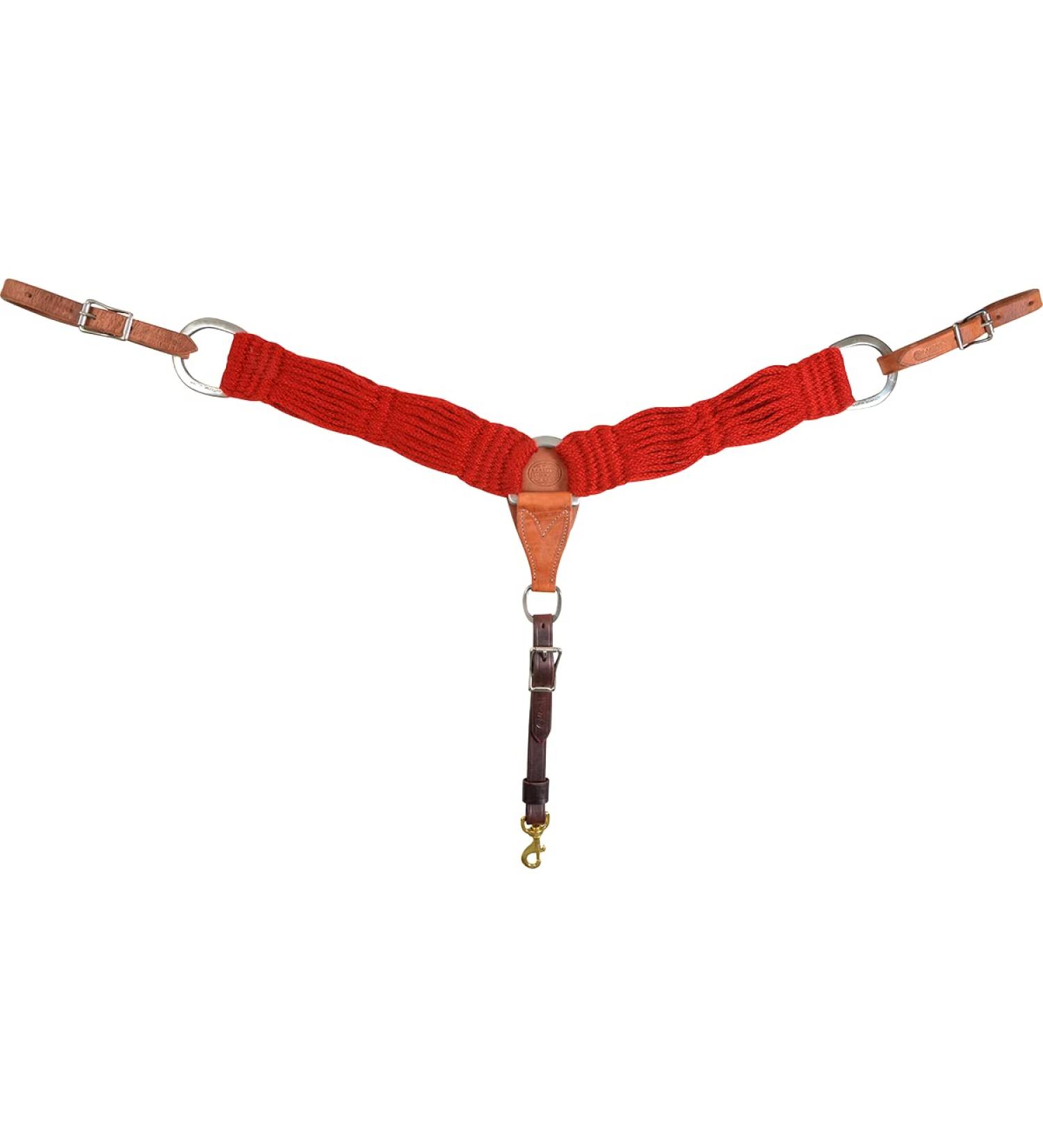 Martin Saddlery 3-inch Mohair Dyed Fiber Breastcollar, Red