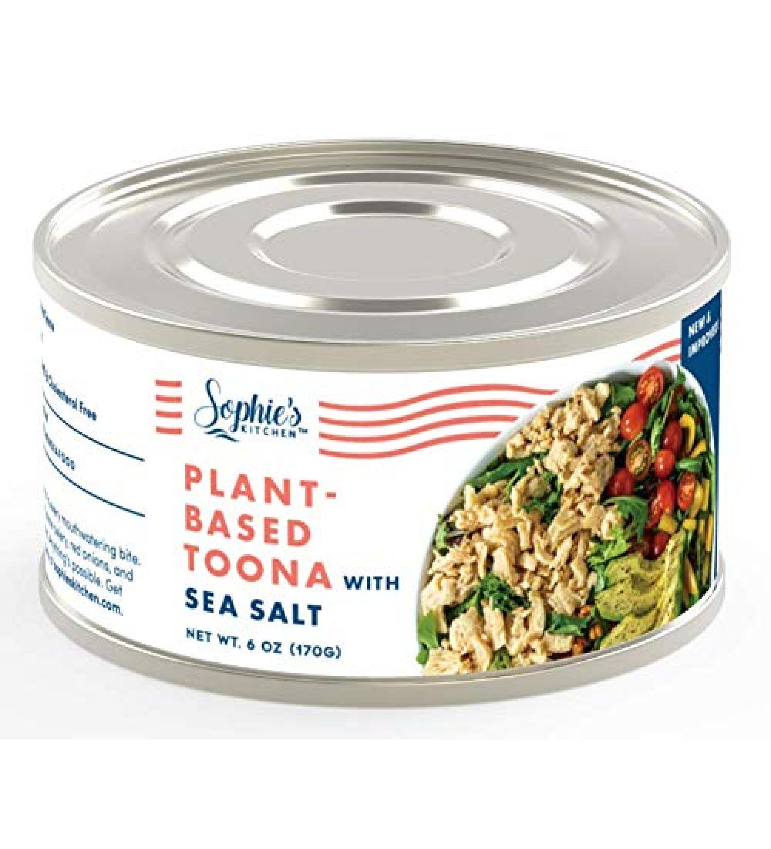 Sophie’s Kitchen Plant-Based Toona, 12 Pack of 6 Ounce Cans Sea Salt 6 Ounce (Pack of 12)