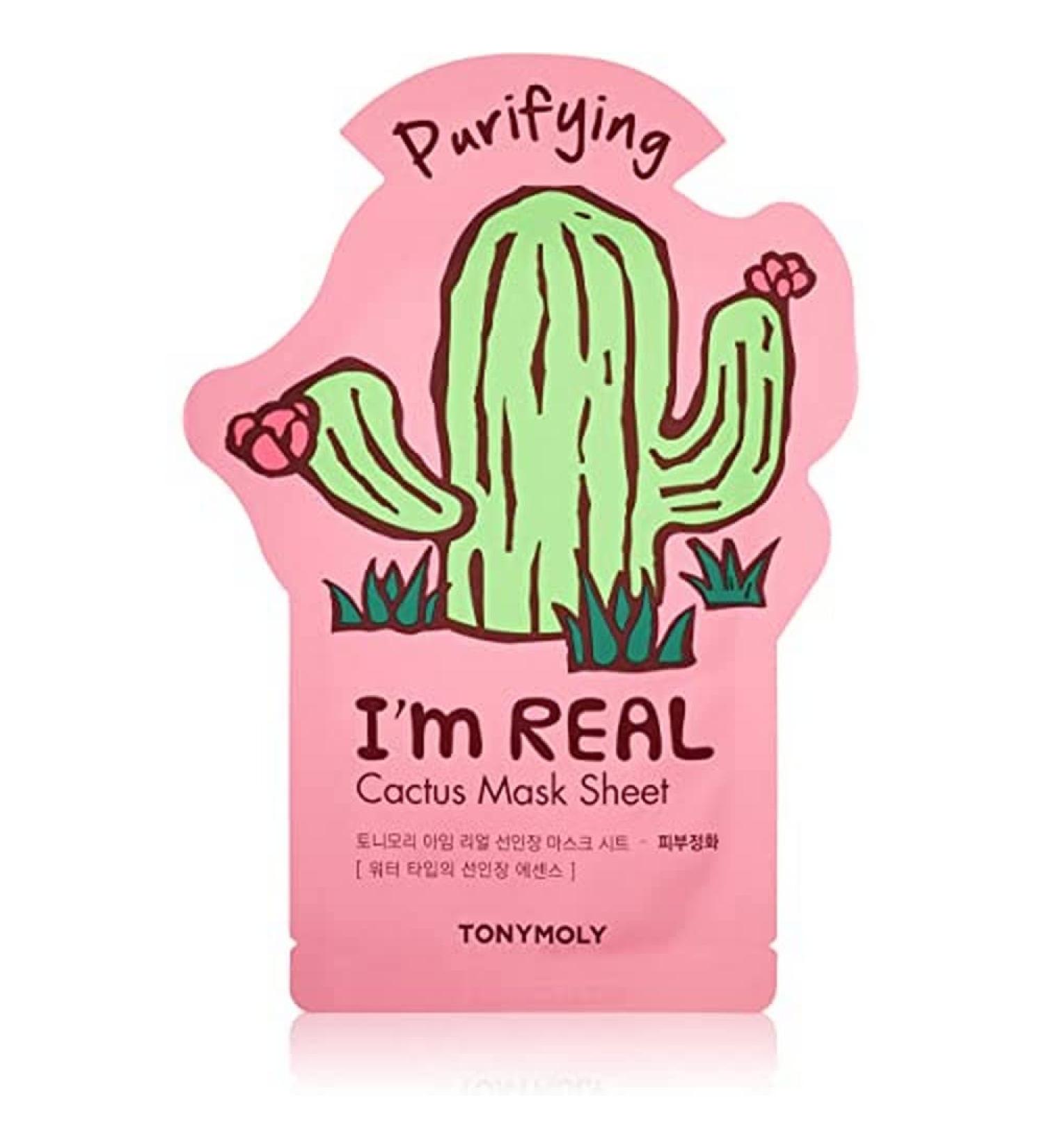 TONYMOLY I'm Real Cactus Purifying Mask Sheet  Pack of 1