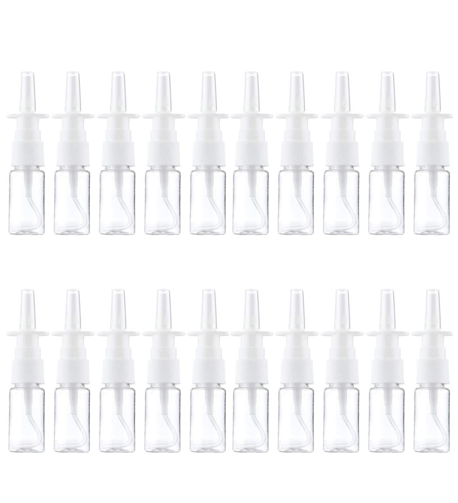 LIEISFEPER 10ml Refillable Nasal Spray Bottles - 20Pcs Portable Plastic Containers for Home and Travel Use - Buy Online on SooperMarket.com