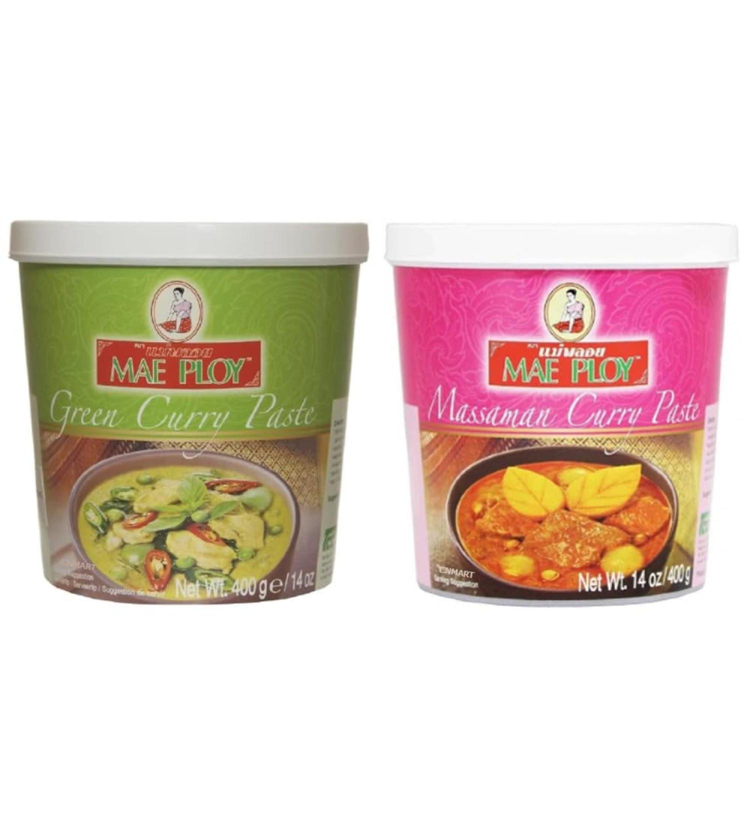 Mae Ploy Thai Green Curry and Massaman Curry Paste 400g by CNMART - Buy Online on SooperMarket.com