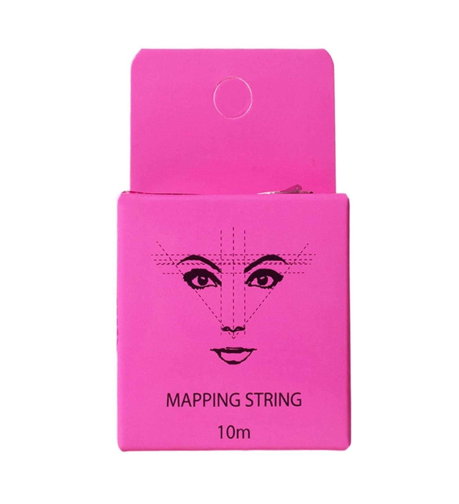Pink 10M Microblading Mapping String | Mess-Free Eyebrow Positioning Tool | Semi-Permanent Brow Ruler for Perfect Makeup - Buy Online on SooperMarket.com
