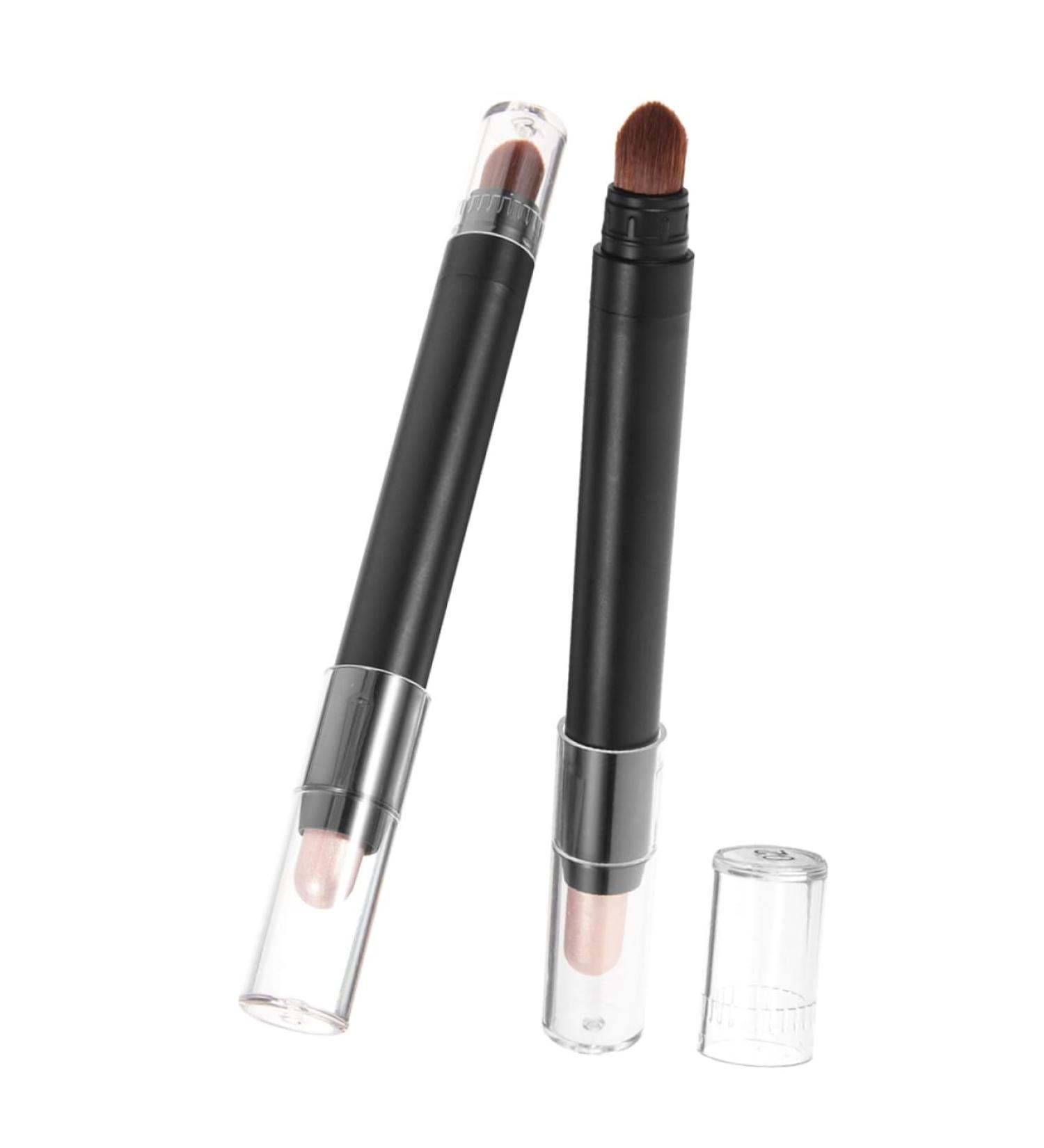 Gogogmee 2pcs Small Eyeshadow Double Ended Makeup Brush Eyeshadow Makeup Eye Shadow Makeup Black Abs - Buy Online on SooperMarket.com