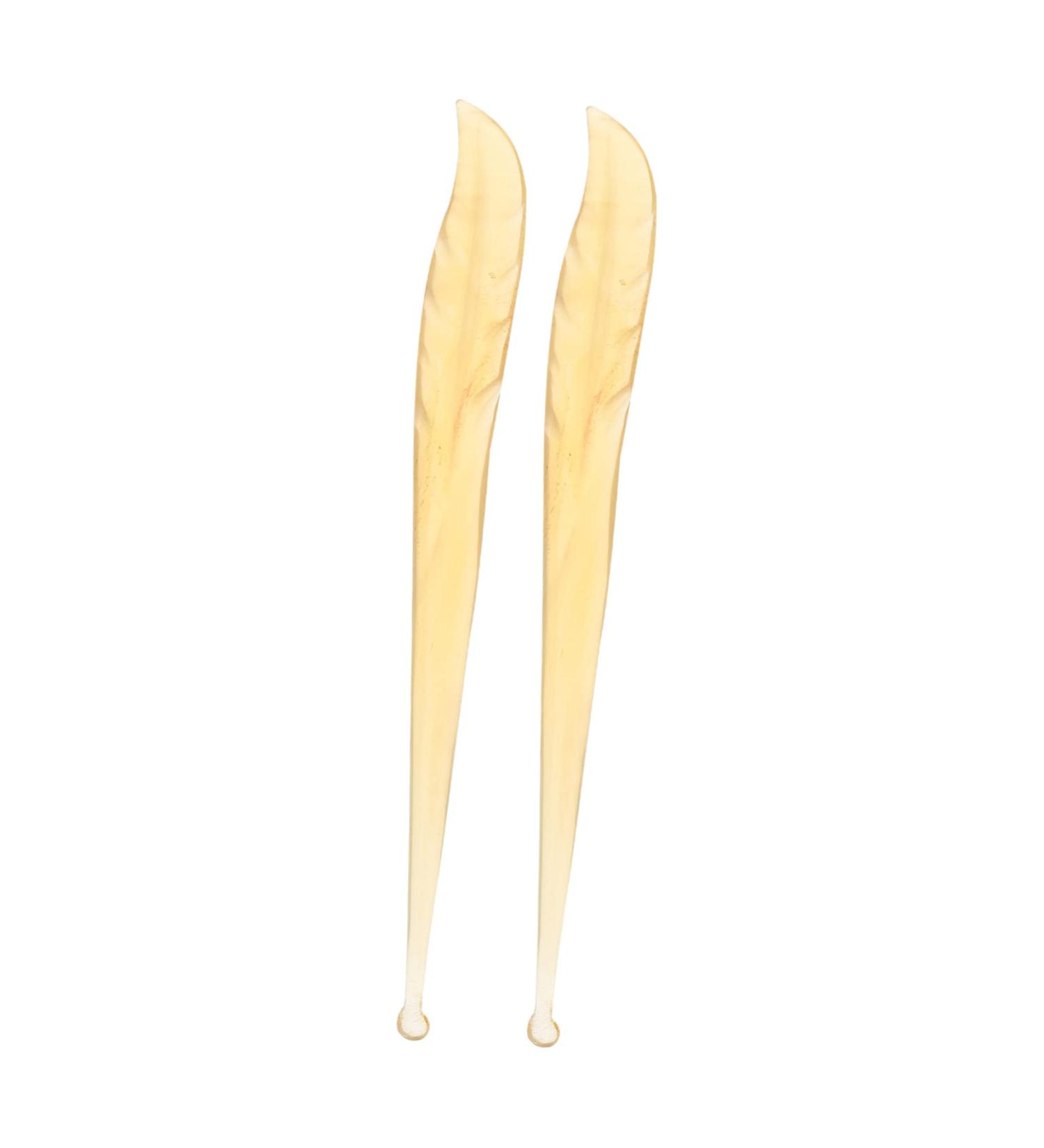 Healvian 2 Pcs Croissant Ear Pick: Ear Cleaning Tools, Travel Ear Plugs Wood Tools, Earwax Removal Swab, Cerumen Spoon, Ear Wax Removal Tool - 11.3x1.1x0.2cm - Buy Online on SooperMarket.com