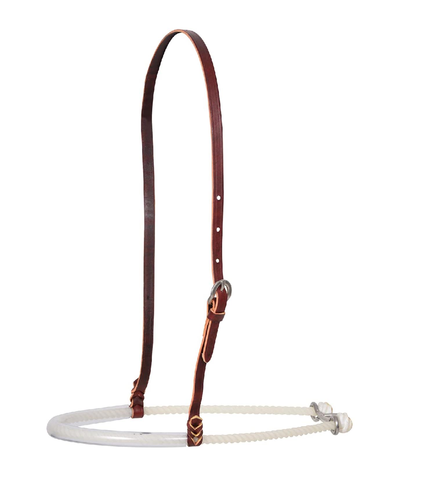 Martin Saddlery Single Rope Noseband with Clear Tube Cover