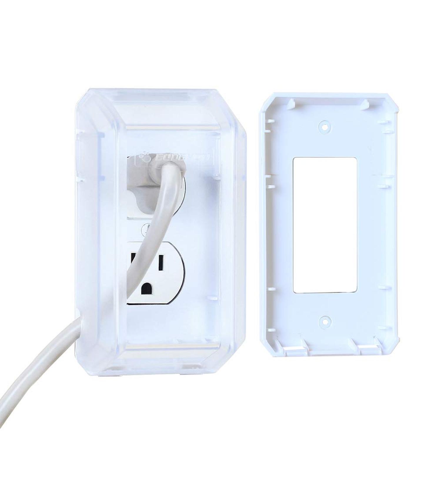 EUDEMON Baby Safety Electrical Outlet Cover Box - Childproof Large Plug Cover (Transparent) - Buy Online on SooperMarket.com