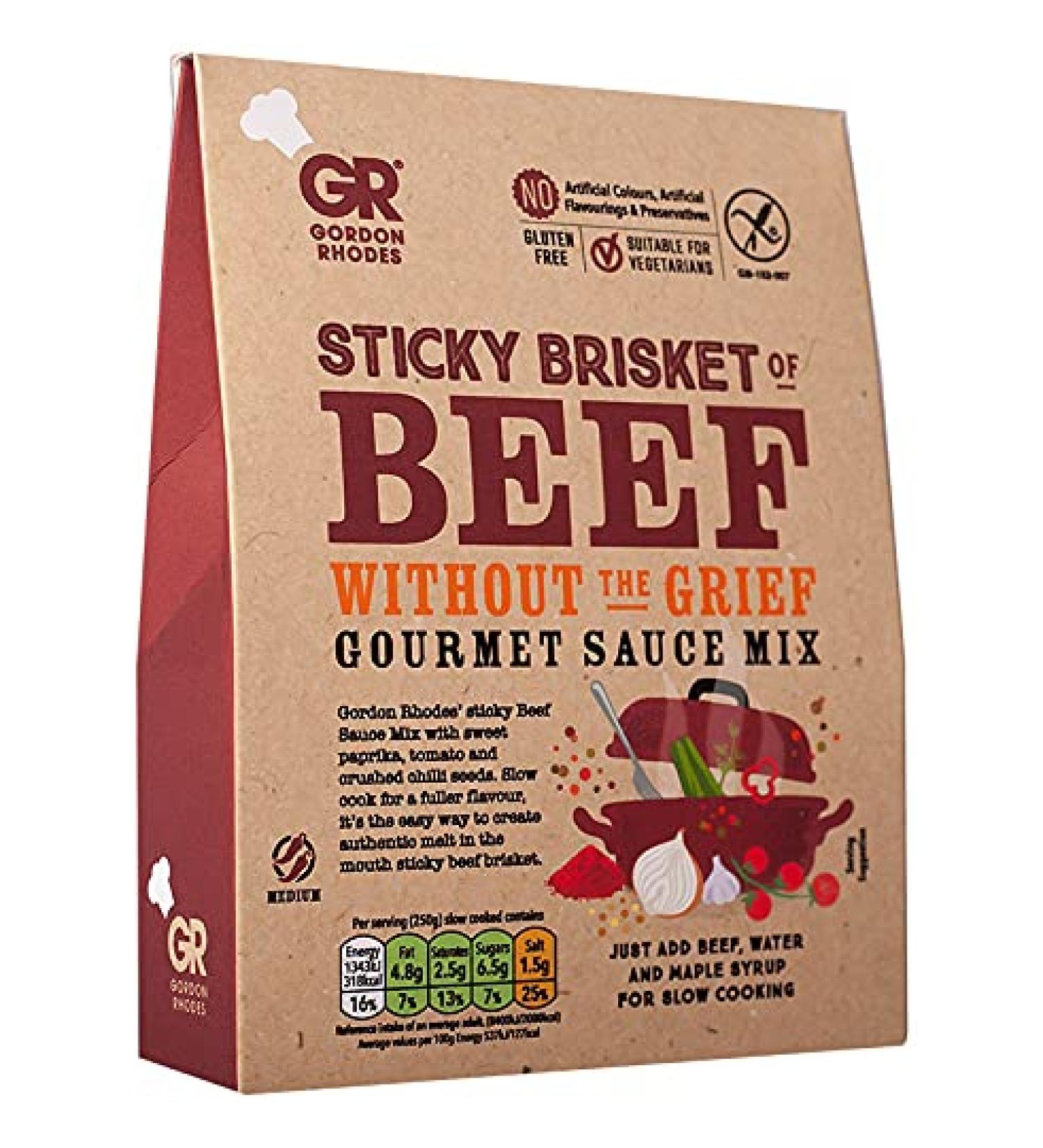 Gordon Rhodes Brisket of Beef Gourmet Sauce Mix Gluten Free - Chilli Wizards