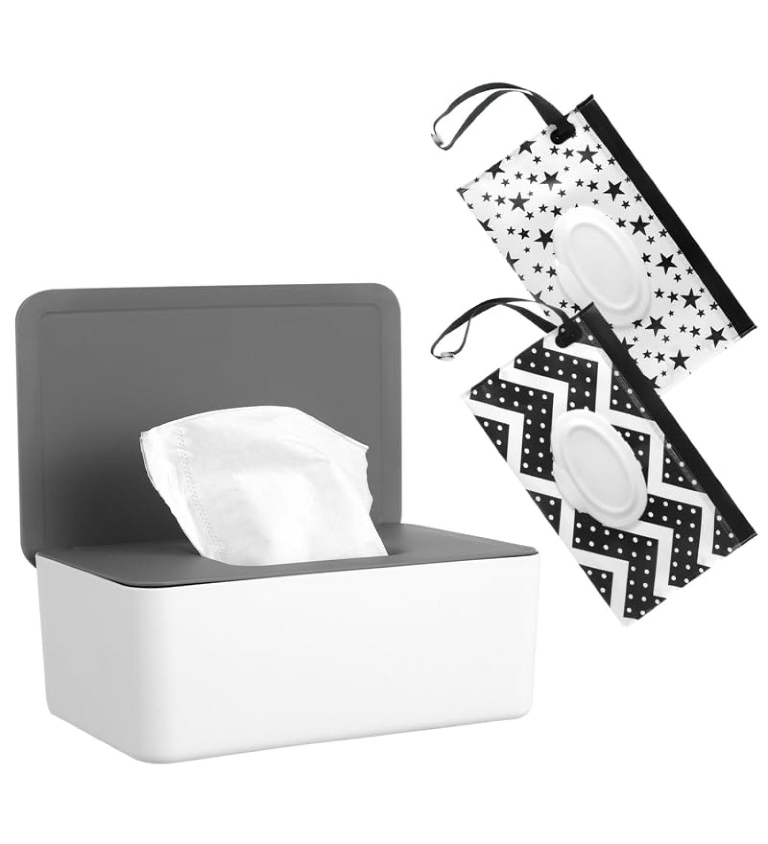 Altcompluser Baby Wet Wipes Box Set - 1 Wipes Container & 2 Reusable Donor Bags for Home & On-the-Go - Buy Online on SooperMarket.com